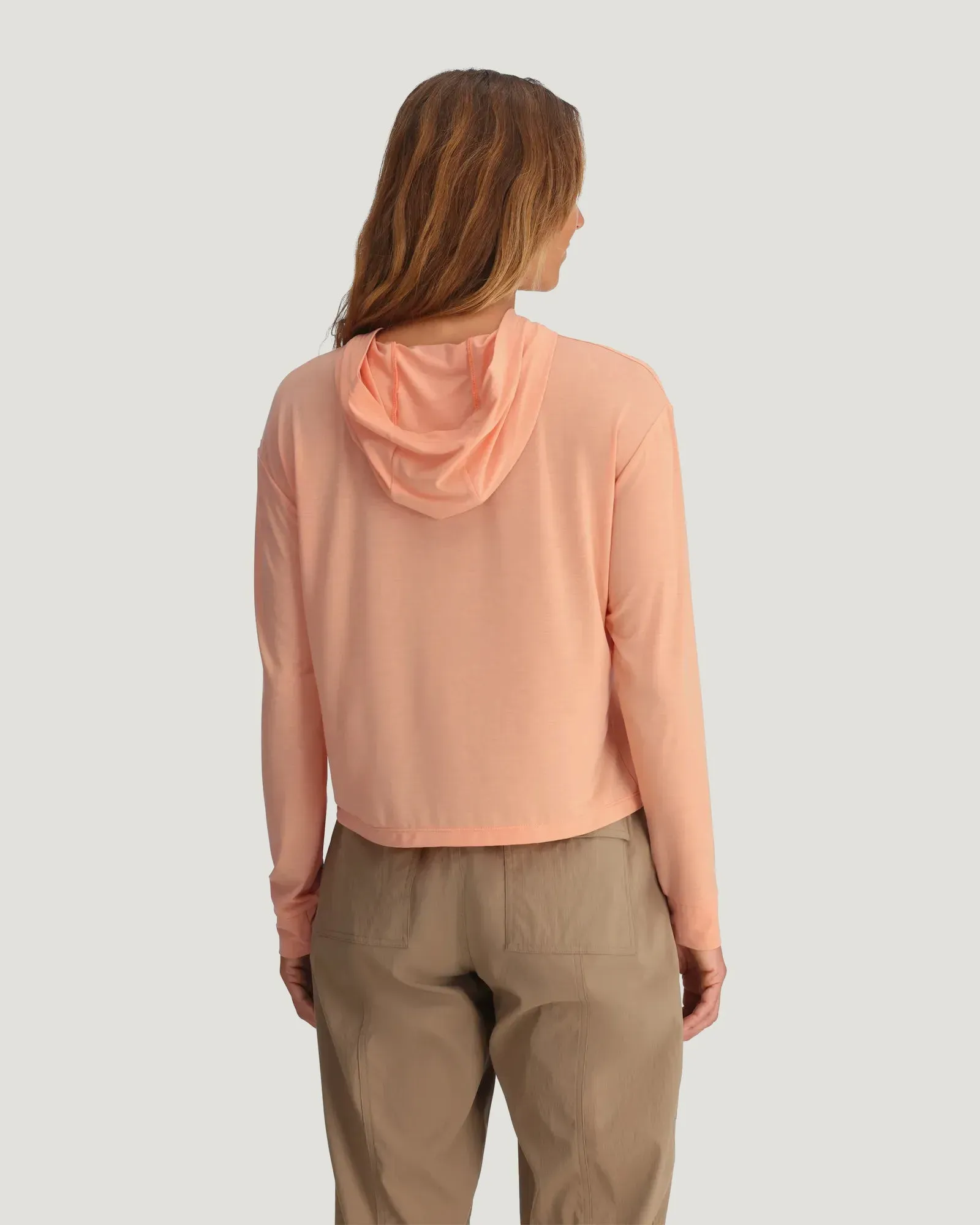 Women's Elevate Lightweight Hoodie - Light Coral sold by Free Fly Apparel product image thumbnail 3