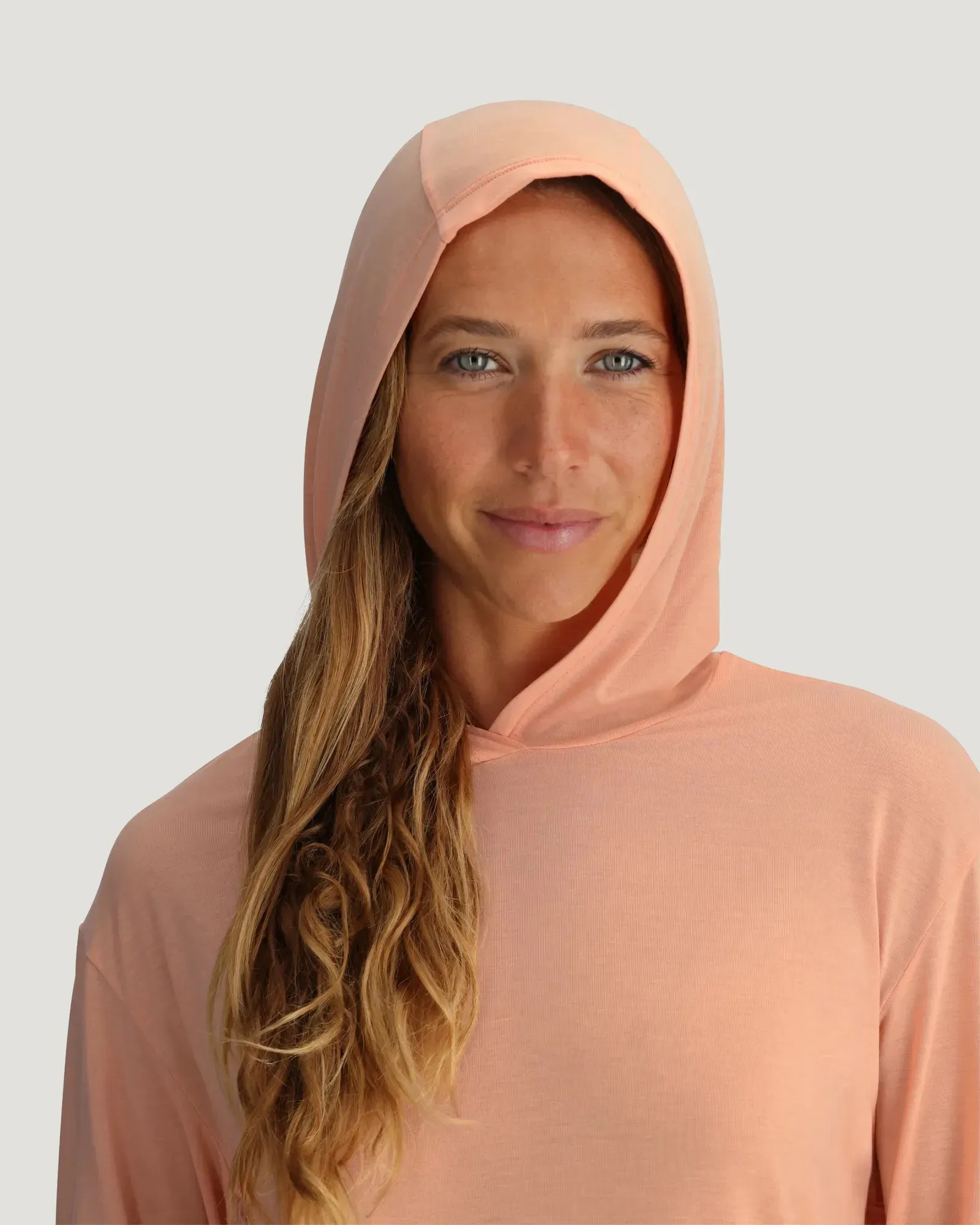 Women's Elevate Lightweight Hoodie - Light Coral sold by Free Fly Apparel product image thumbnail 5