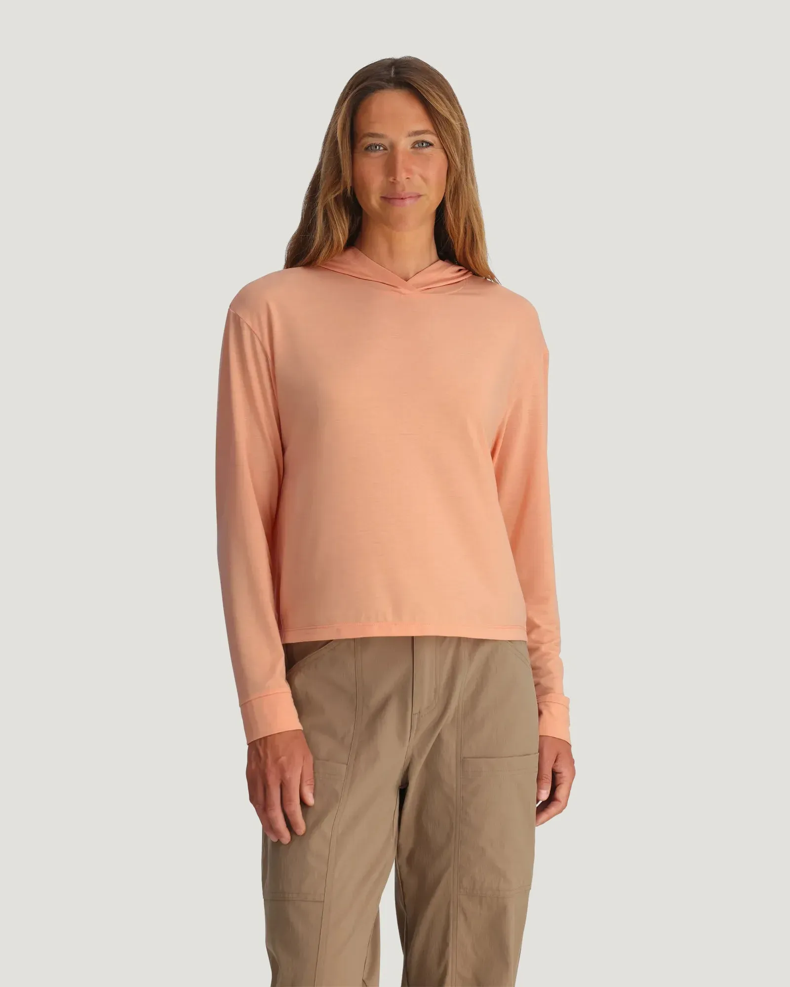 Women's Elevate Lightweight Hoodie - Light Coral sold by Free Fly Apparel