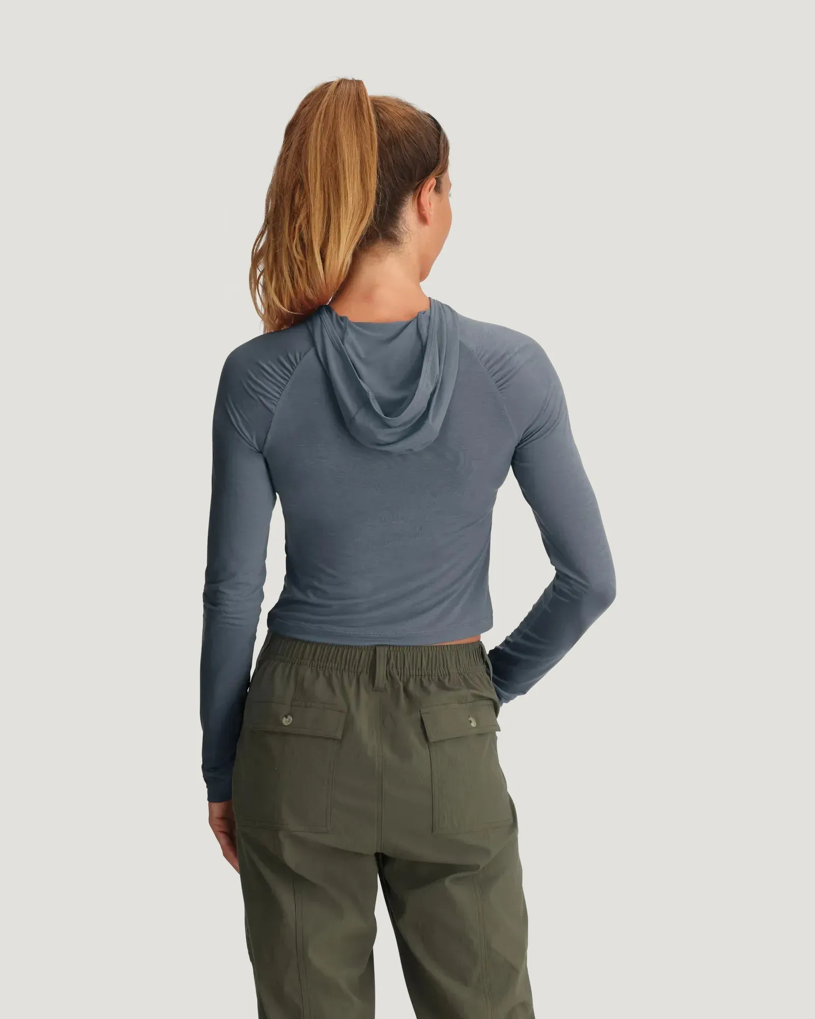 Women's Elevate Lightweight Fitted Hoodie - Stormy Sea sold by Free Fly Apparel product image thumbnail 3