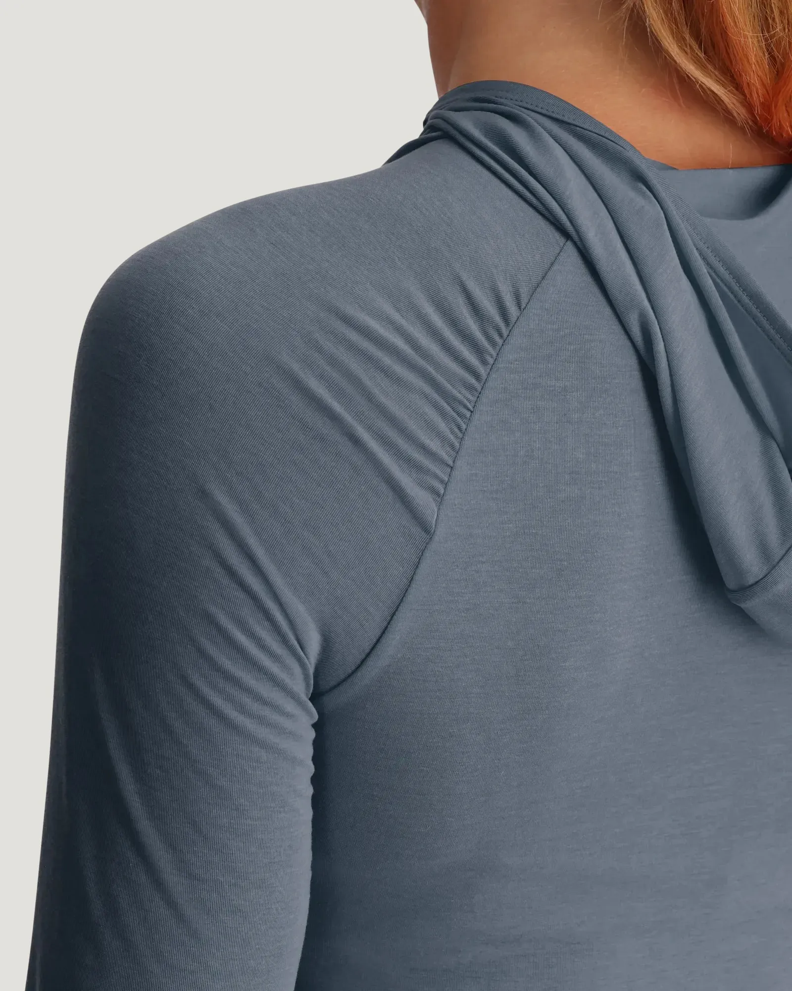 Women's Elevate Lightweight Fitted Hoodie - Stormy Sea sold by Free Fly Apparel product image thumbnail 4