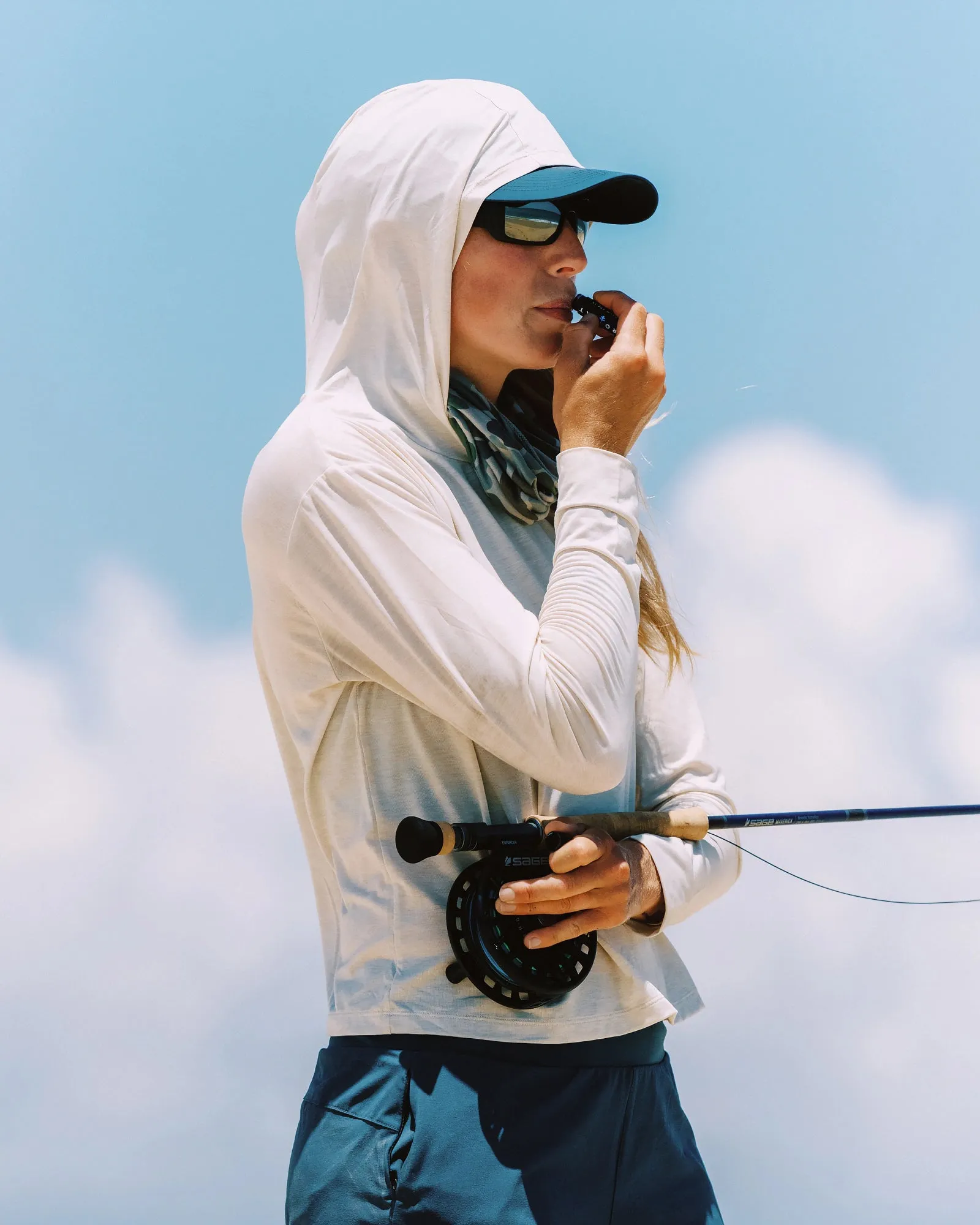 Women's Elevate Lightweight Fitted Hoodie - Heather Birch sold by Free Fly Apparel product image thumbnail 2