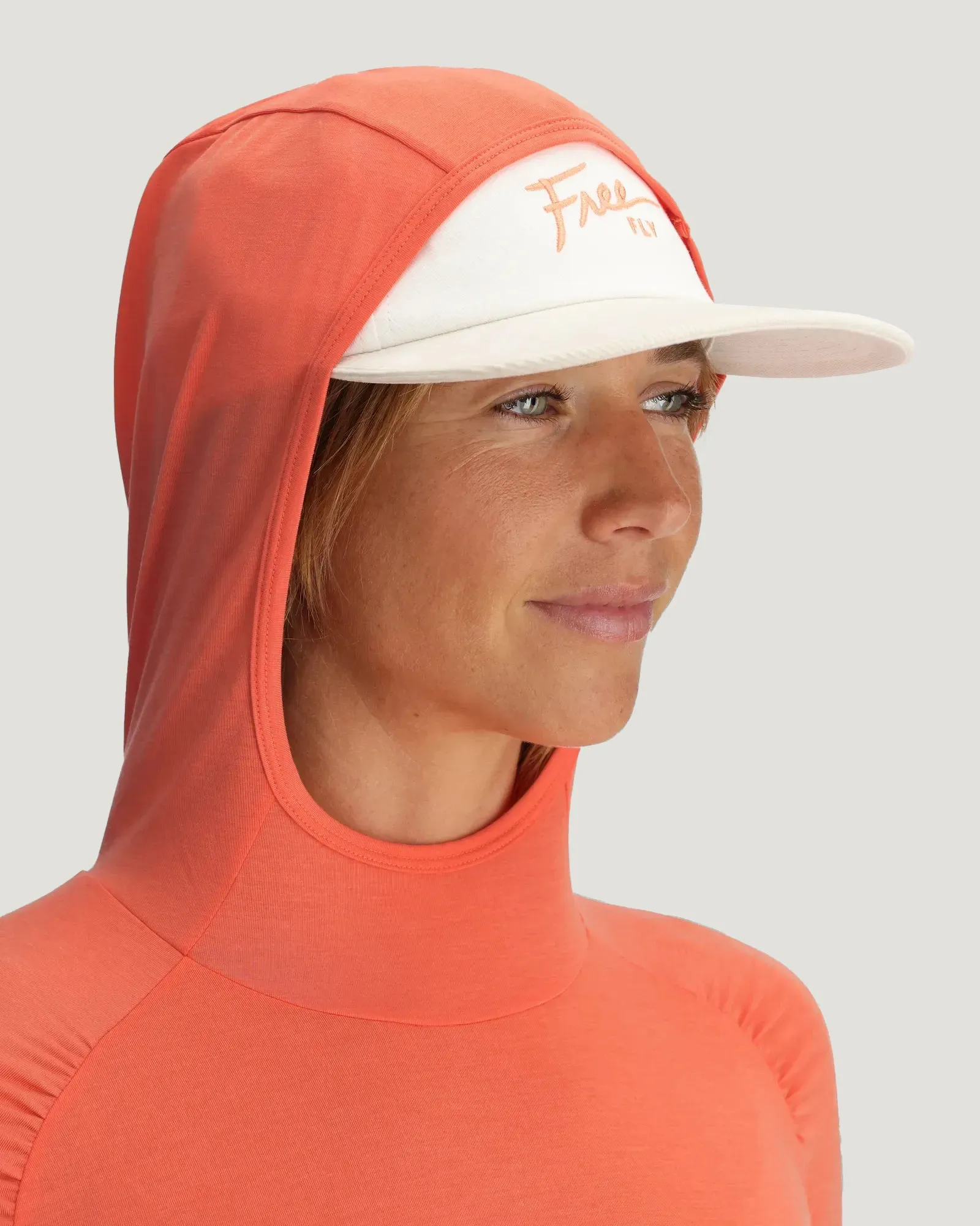 Women's Elevate Lightweight Fitted Hoodie - Flamingo sold by Free Fly Apparel product image thumbnail 5