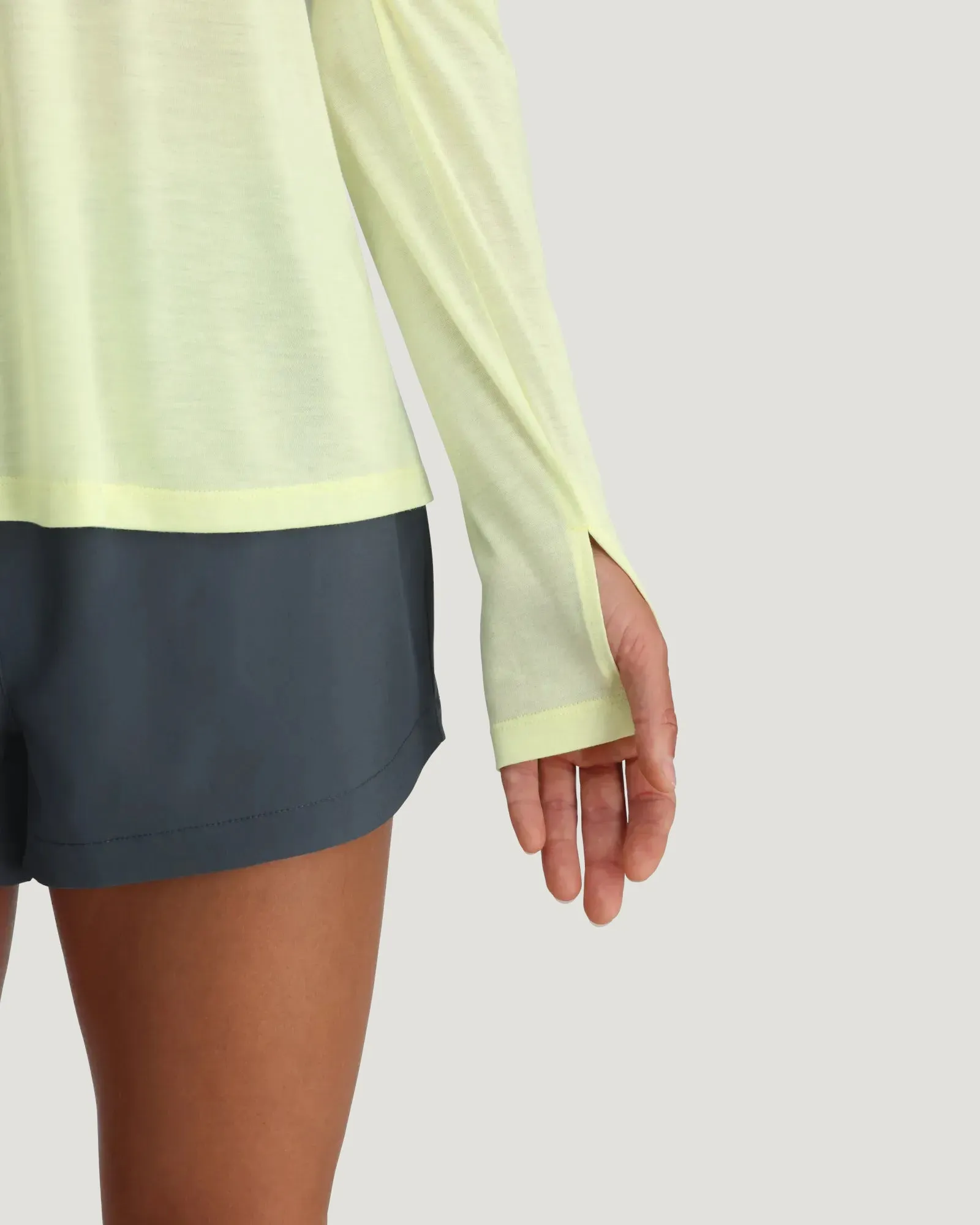 Women's Bamboo Lightweight Hoodie II - Lime sold by Free Fly Apparel product image thumbnail 4