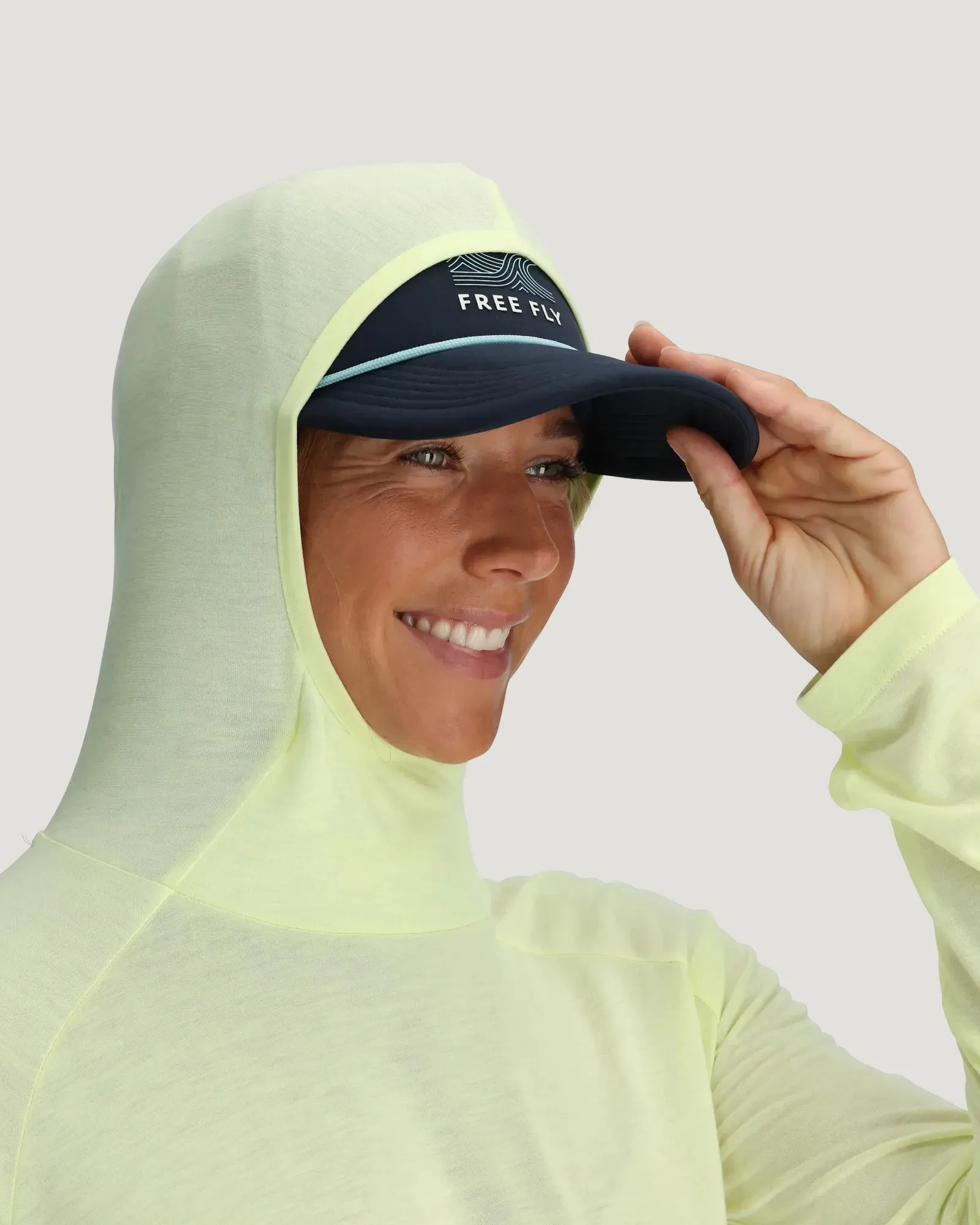 Women's Bamboo Lightweight Hoodie II - Lime sold by Free Fly Apparel product image thumbnail 5