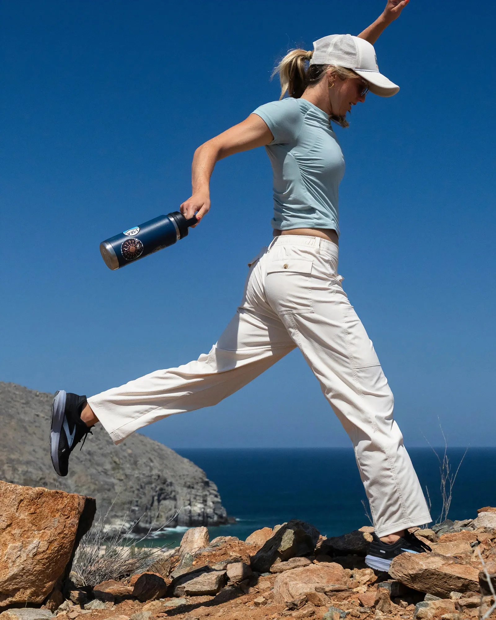 Women's Topogrid Pant - Stone sold by Free Fly Apparel product image thumbnail 2