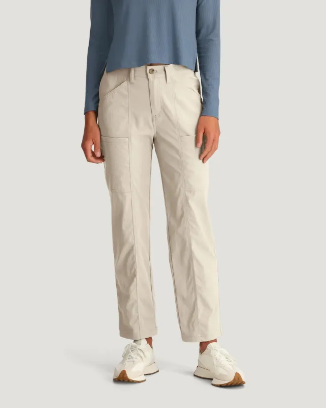 Women's Topogrid Pant - Stone sold by Free Fly Apparel