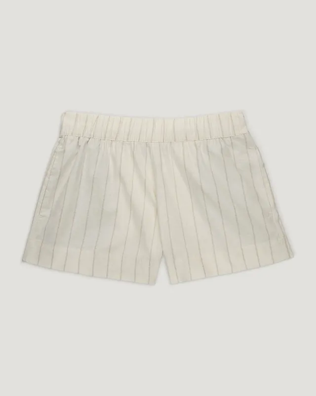 Women's Sullivan's Short - Dash Vertical Stripe Sea Salt made by Free Fly Apparel