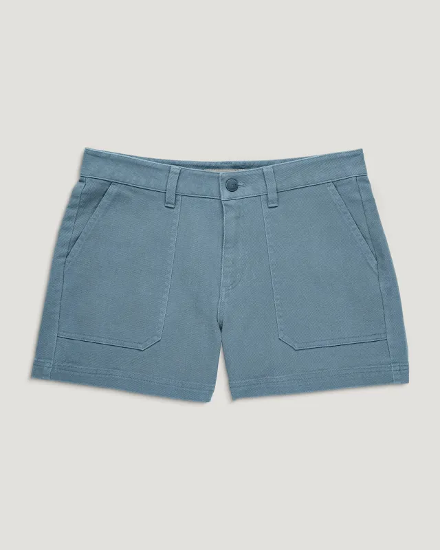 Women's Folly Twill Short - Stormy Sea made by Free Fly Apparel