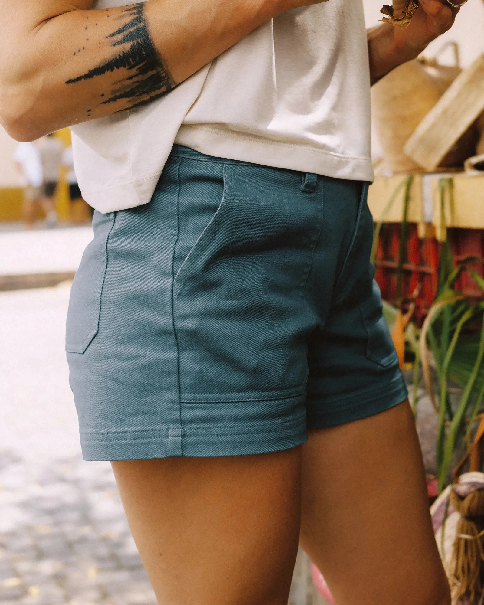Women's Folly Twill Short - Stormy Sea sold by Free Fly Apparel product image thumbnail 2