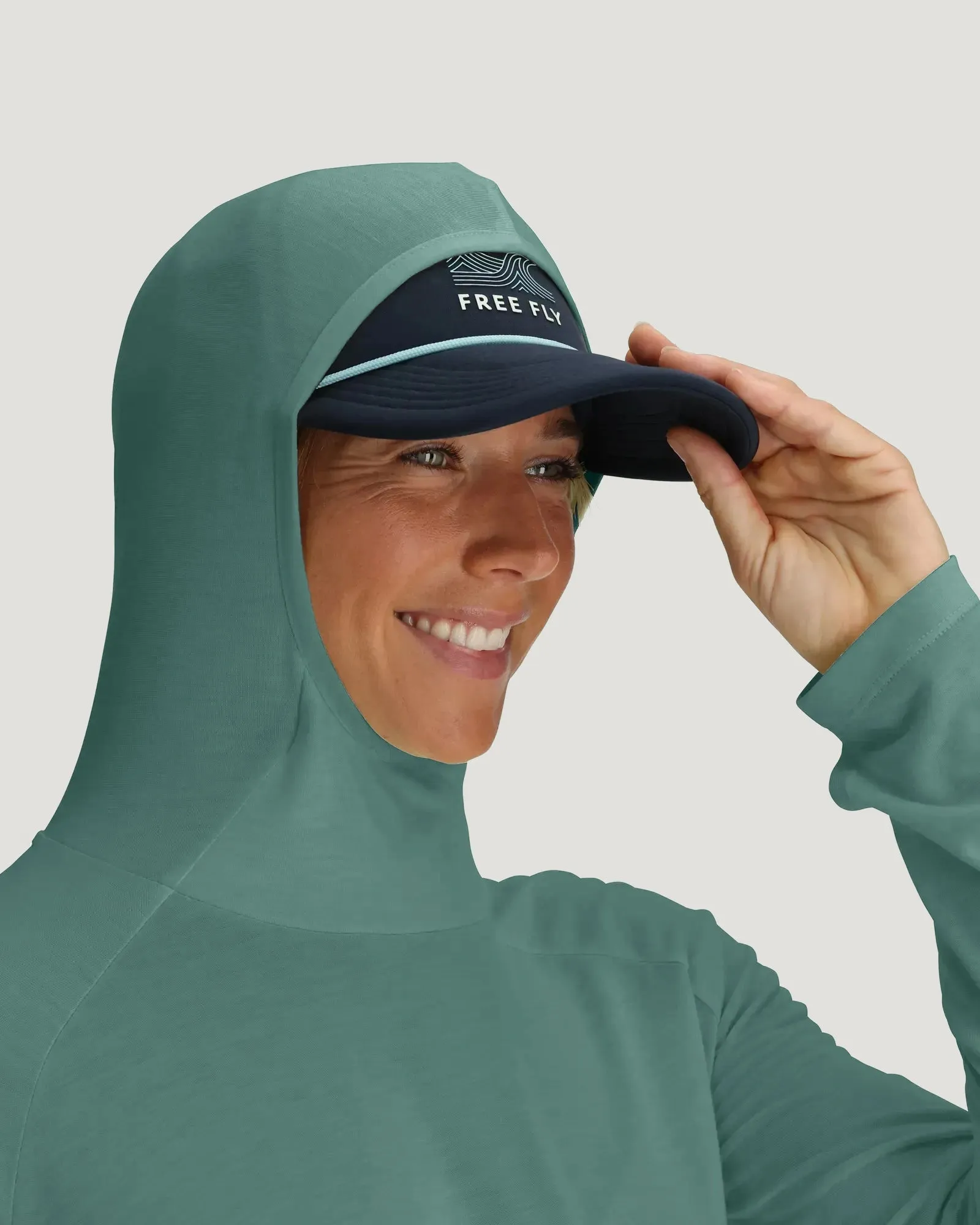Women's Bamboo Lightweight Hoodie II - Sea Pine sold by Free Fly Apparel product image thumbnail 4