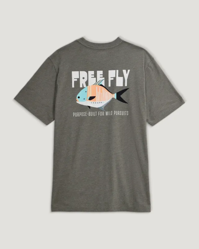 Wild Pursuits Pocket Tee - Heather Fatigue made by Free Fly Apparel