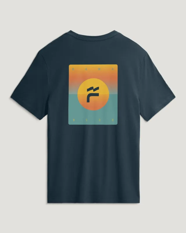 Dawn to Dusk Tee - True Navy sold by Free Fly Apparel