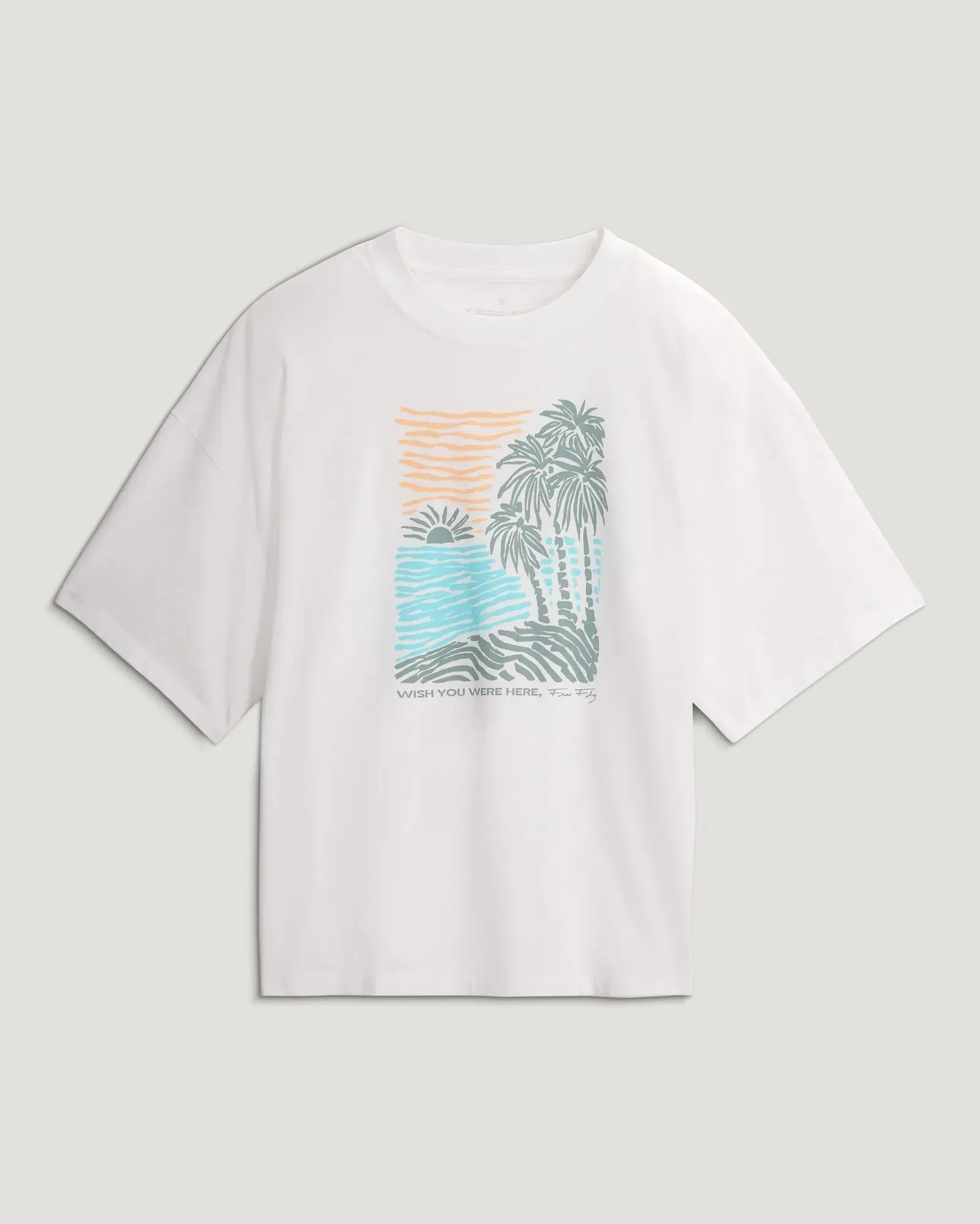 Women's Wish You Were Here Tee - Bright White sold by Free Fly Apparel product image thumbnail 4