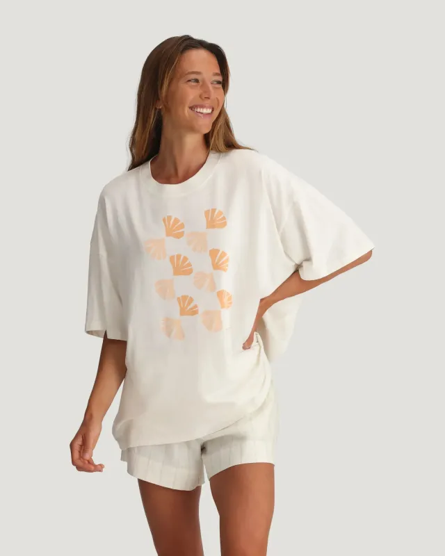 Women's Sea Scallop Tee - Heather Sea Salt made by Free Fly Apparel