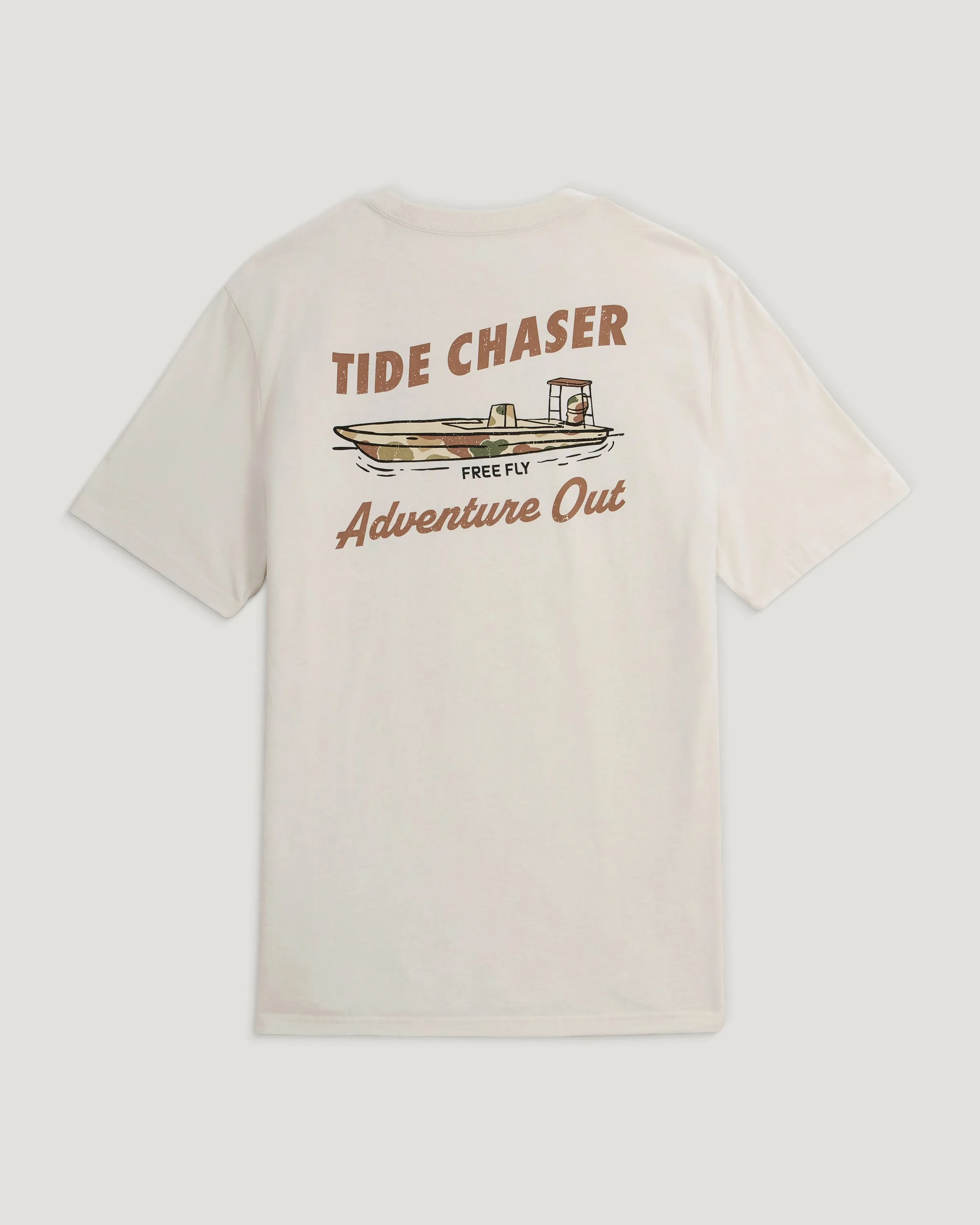 Tide Chaser Tee - Heather Birch sold by Free Fly Apparel