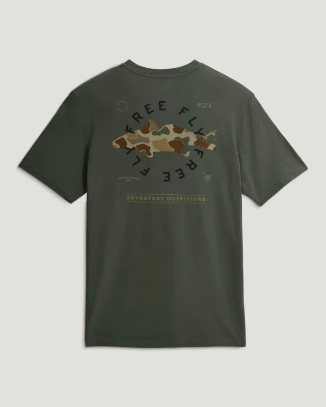 Target Species Pocket Tee - Dark Forest made by Free Fly Apparel