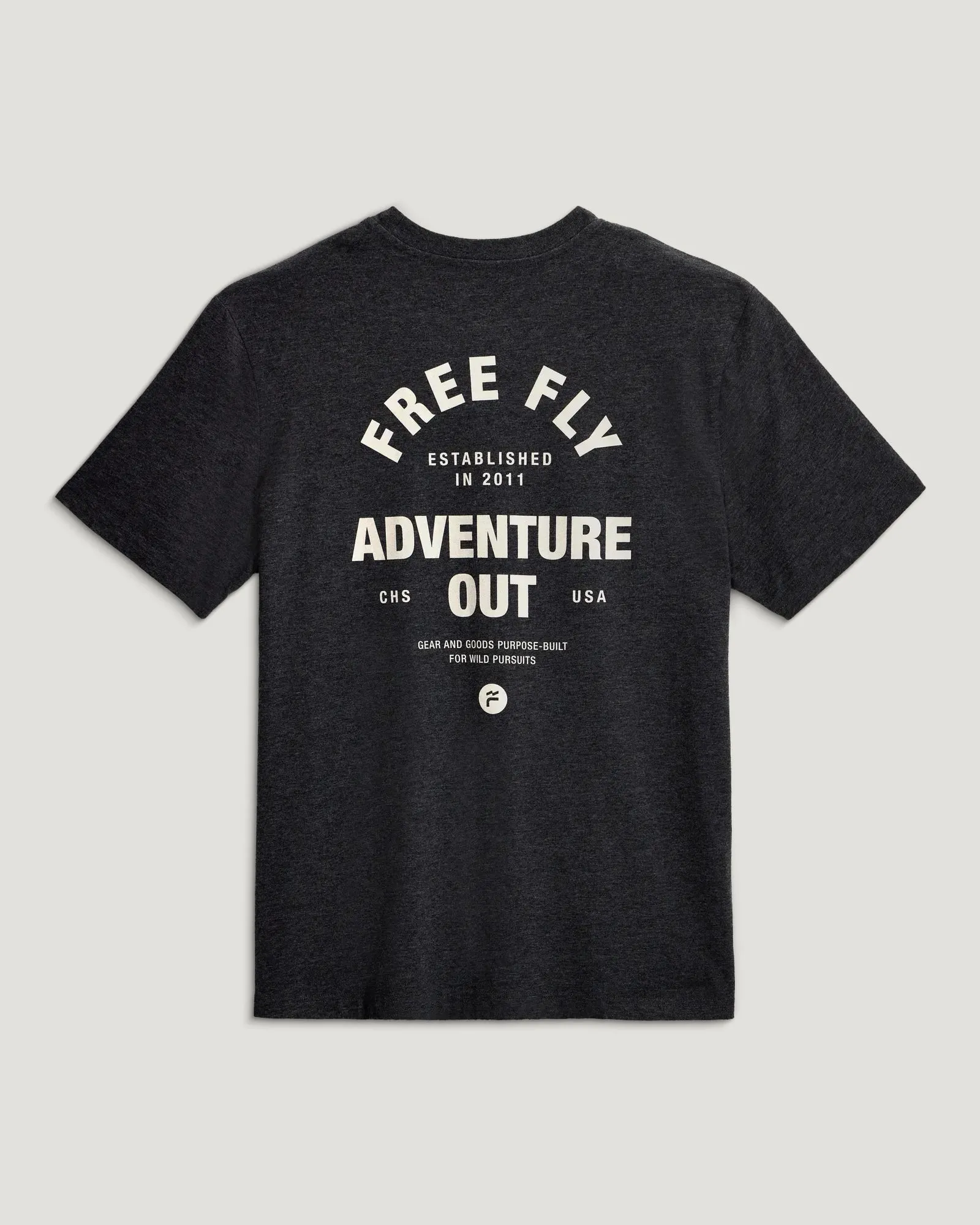 Gear & Goods Pocket Tee - Heather Black sold by Free Fly Apparel