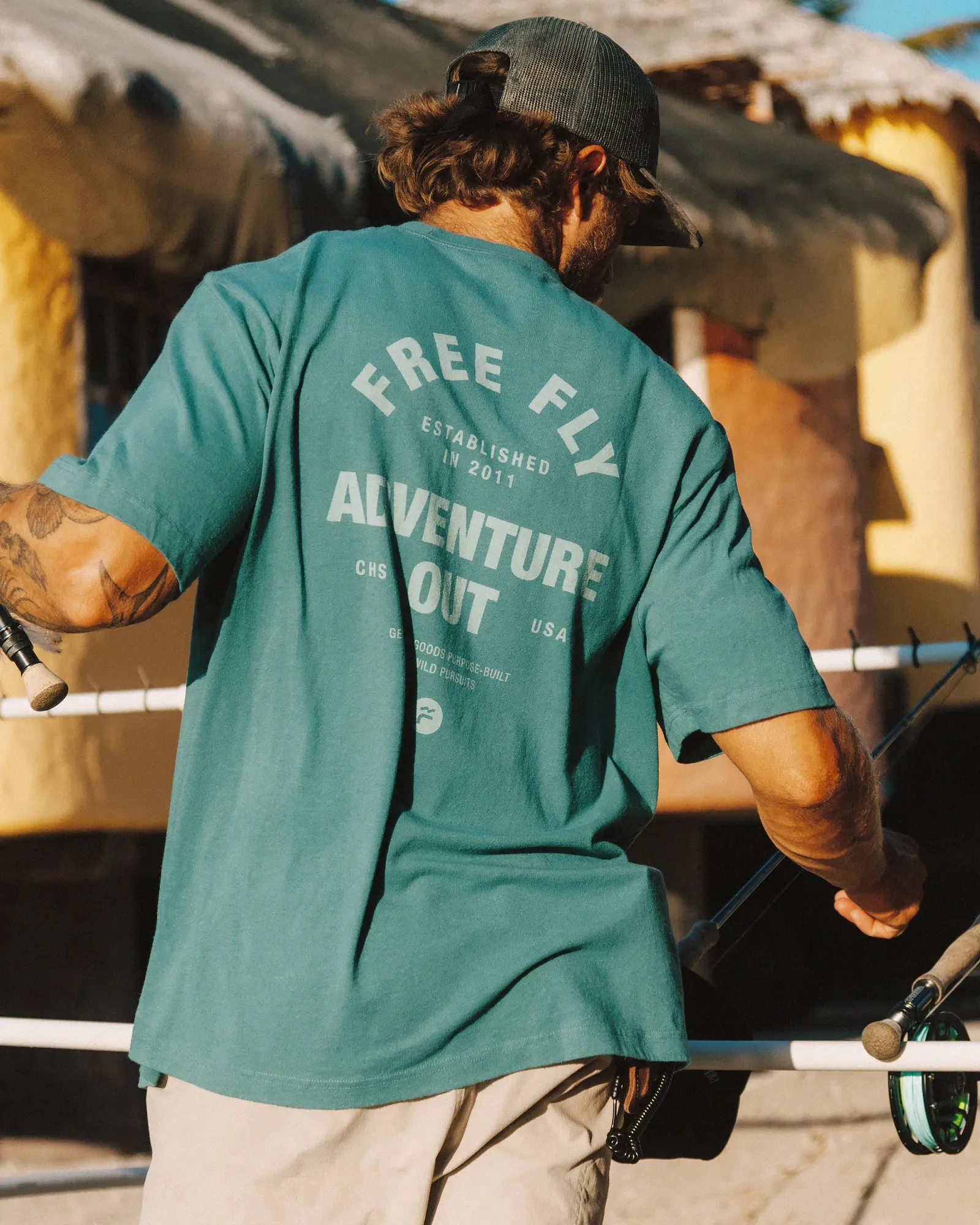 Gear & Goods Pocket Tee - Heather Black sold by Free Fly Apparel product image thumbnail 3