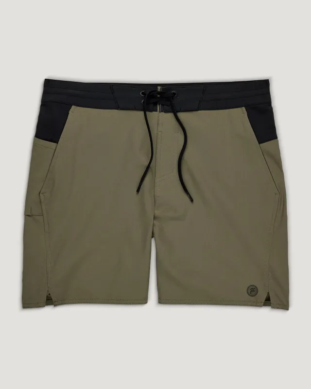 Men's Pinnacle Utility Boardshort - Fatigue made by Free Fly Apparel