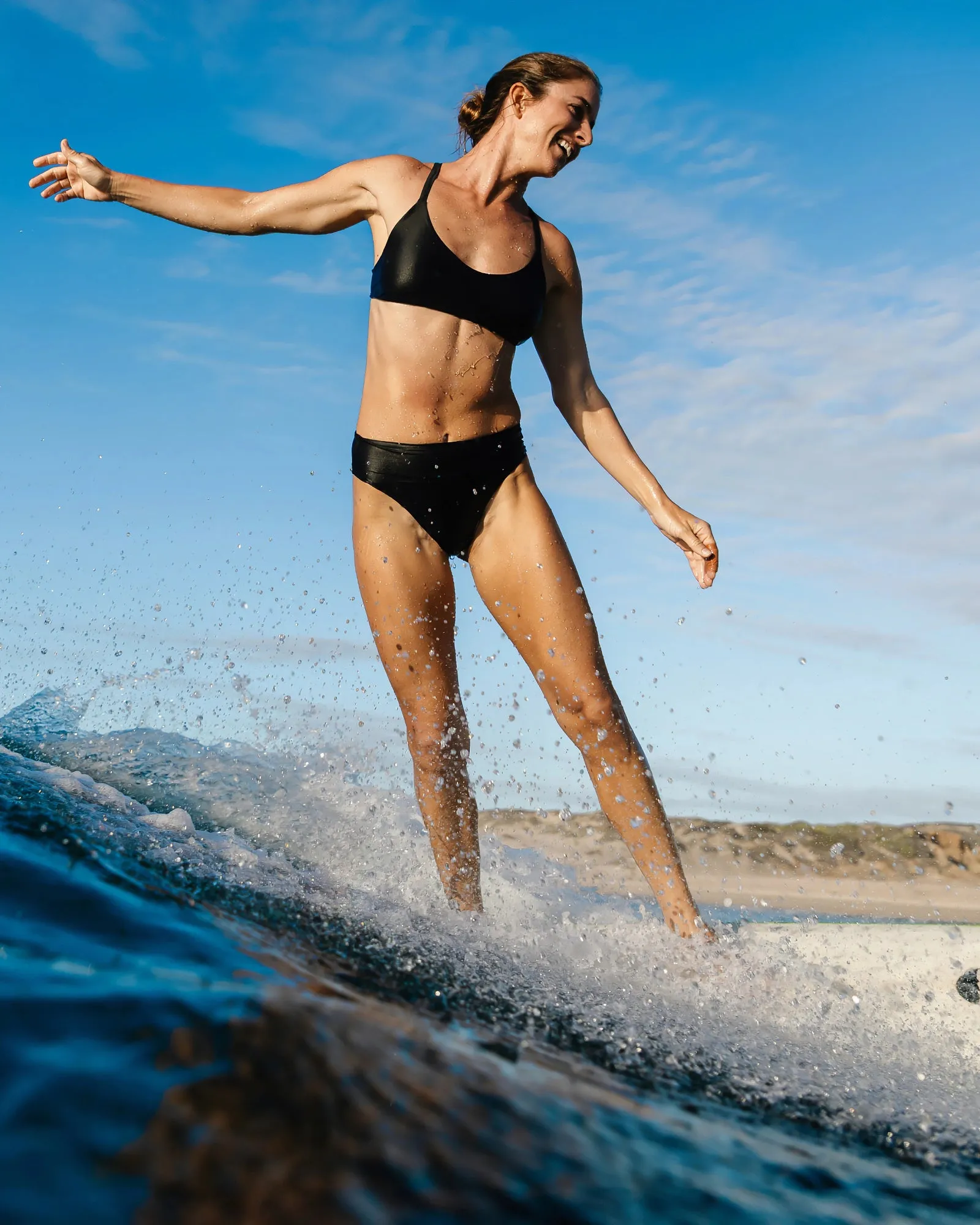 Women's Wavebound High Waisted Bikini Bottom - Black sold by Free Fly Apparel product image thumbnail 2