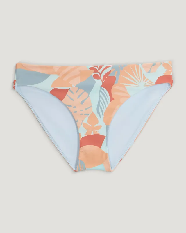 Women's Wavebound Bikini Bottom - Calypso Print Light Coral made by Free Fly Apparel