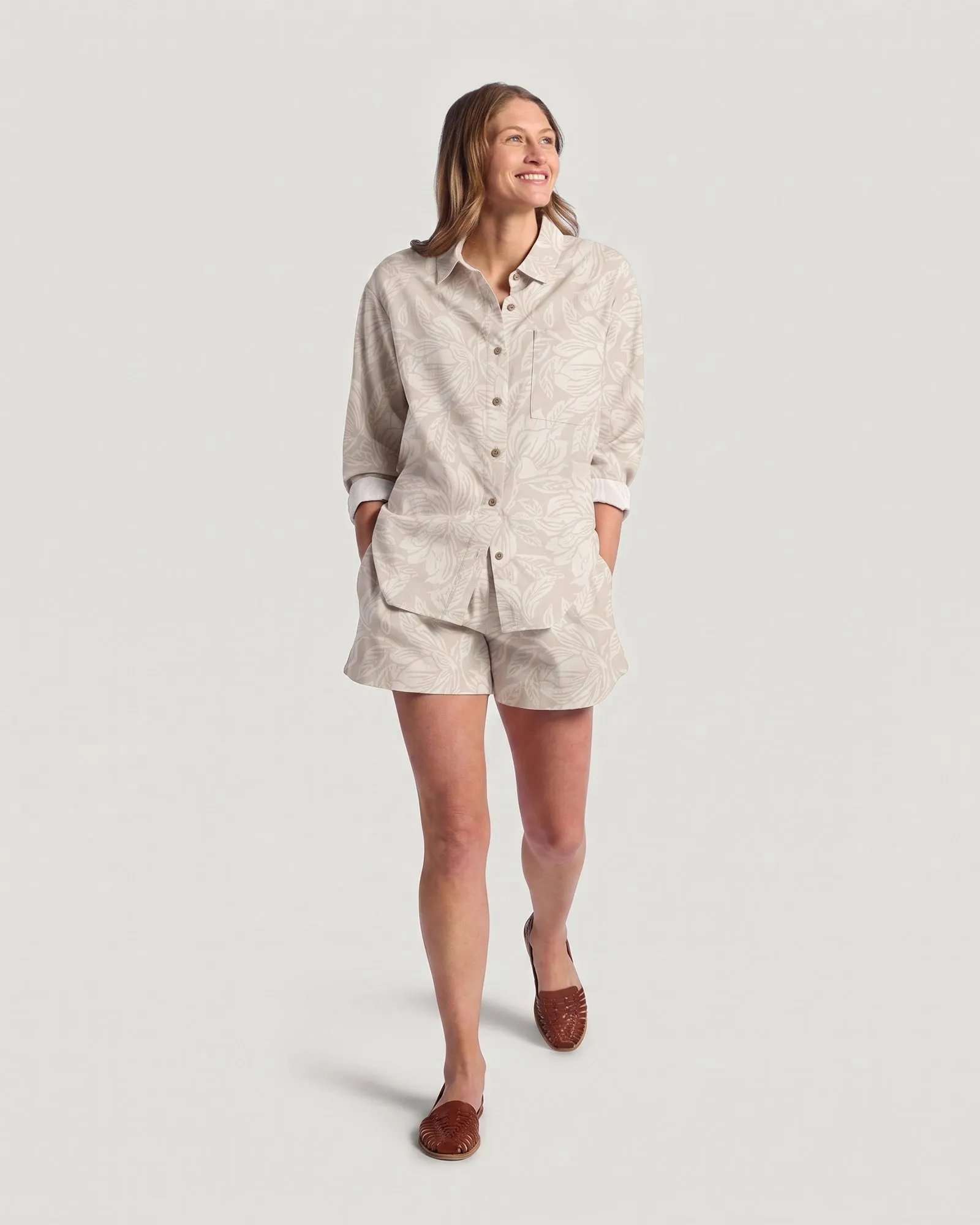 Women's Sullivan's Shirt - Nolia Floral Print Stone sold by Free Fly Apparel product image thumbnail 3