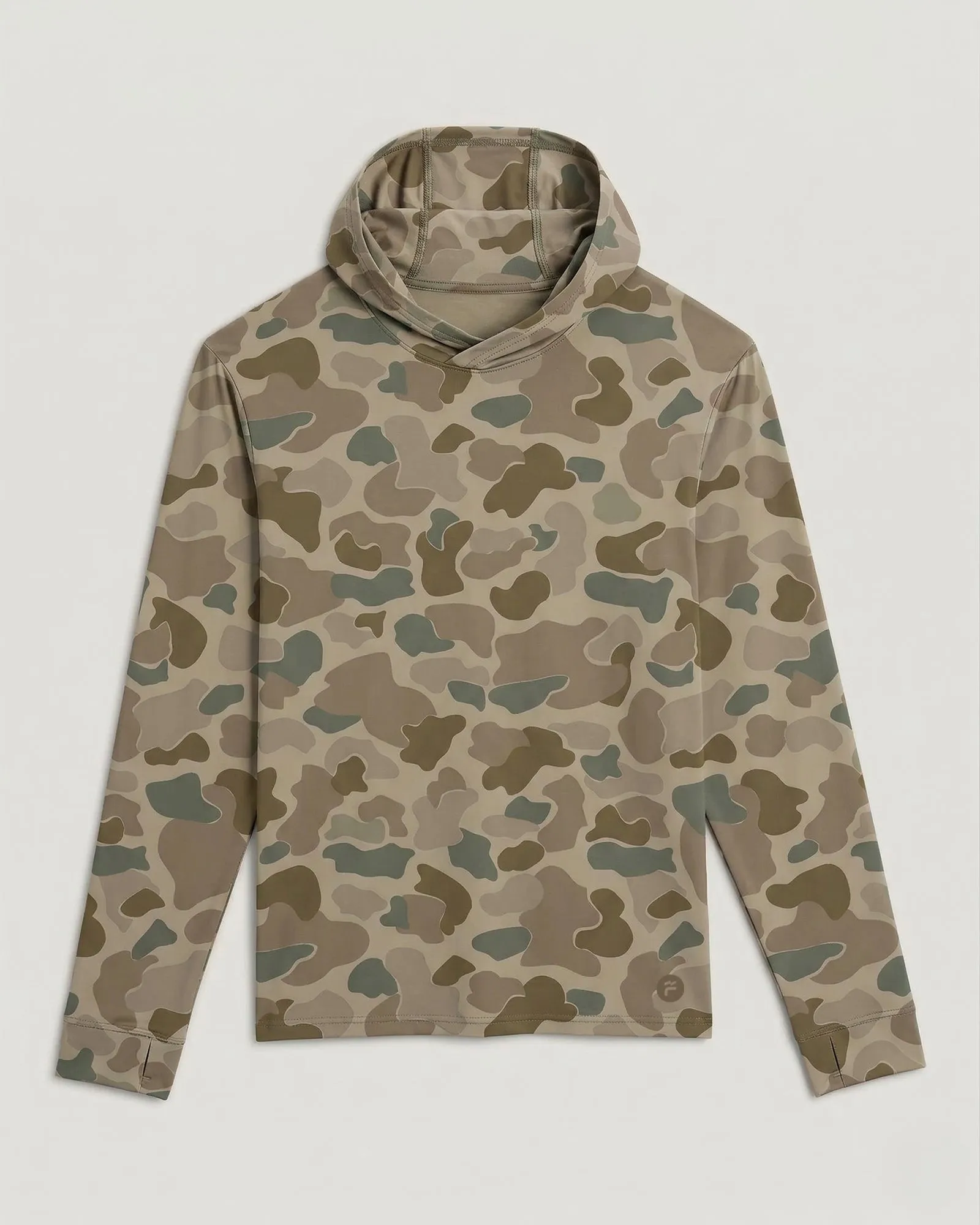 Men's Elevate Lightweight Hoodie - Vintage Camo Desert Tan sold by Free Fly Apparel
