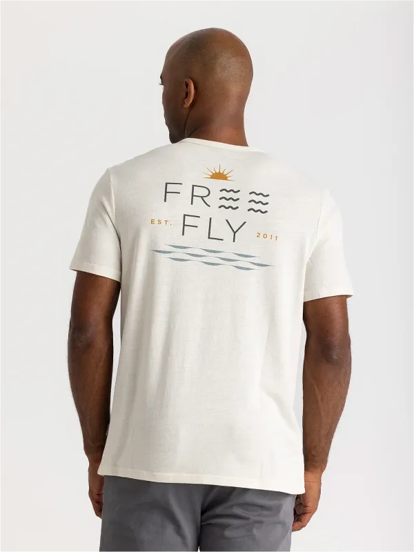 Salt & Sun Pocket Tee - Heather Birch made by Free Fly Apparel