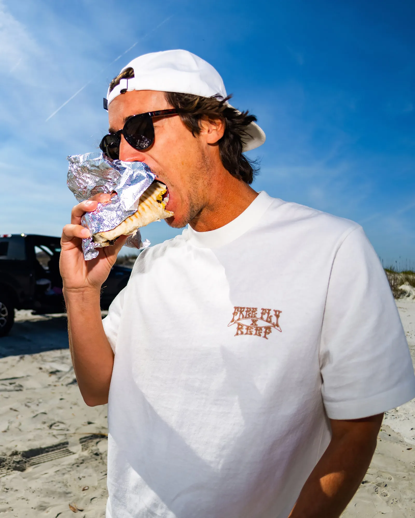 High-Stoke Relaxed Tee - Bone sold by Free Fly Apparel product image thumbnail 2