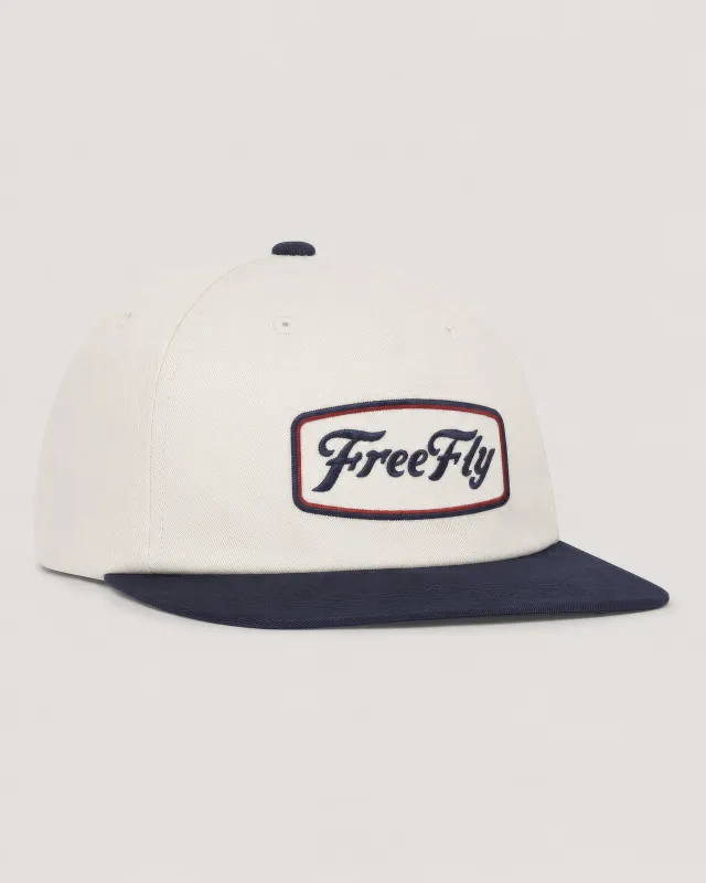 Americana Script Snapback Hat - Bone made by Free Fly Apparel