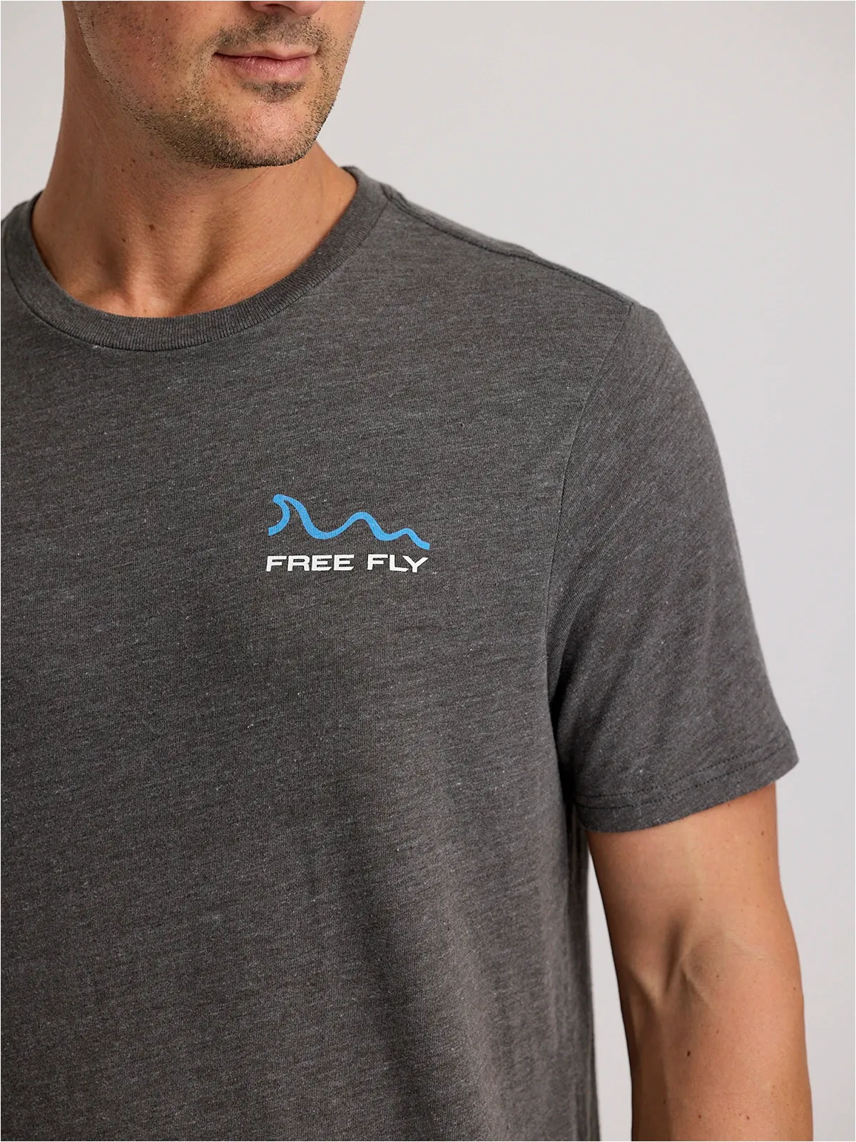 Downshore Tee - Heather Black Sand sold by Free Fly Apparel product image thumbnail 3