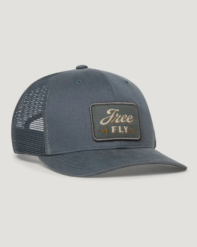 Outfitters Patch Trucker Hat - Storm Cloud made by Free Fly Apparel
