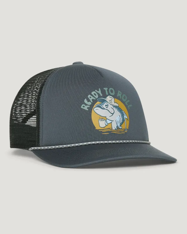 Morning Person Foam Trucker Hat - Storm Cloud made by Free Fly Apparel