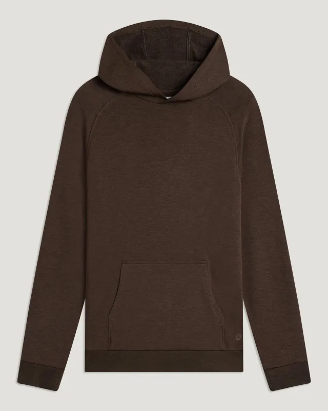 Men's Bamboo Lightweight Fleece Hoodie - Heather Dark Brown made by Free Fly Apparel