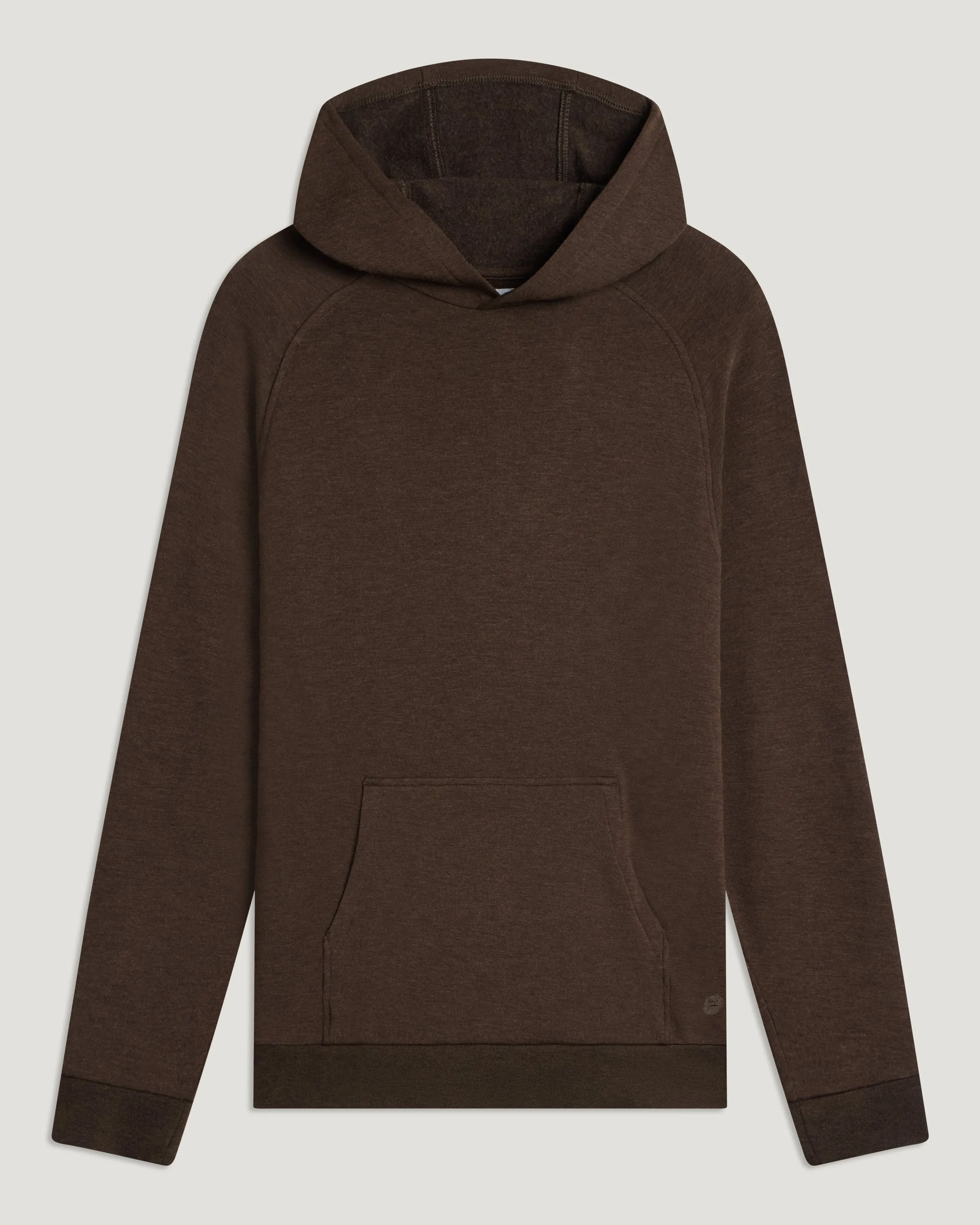Men's Bamboo Lightweight Fleece Hoodie - Heather Dark Brown sold by Free Fly Apparel