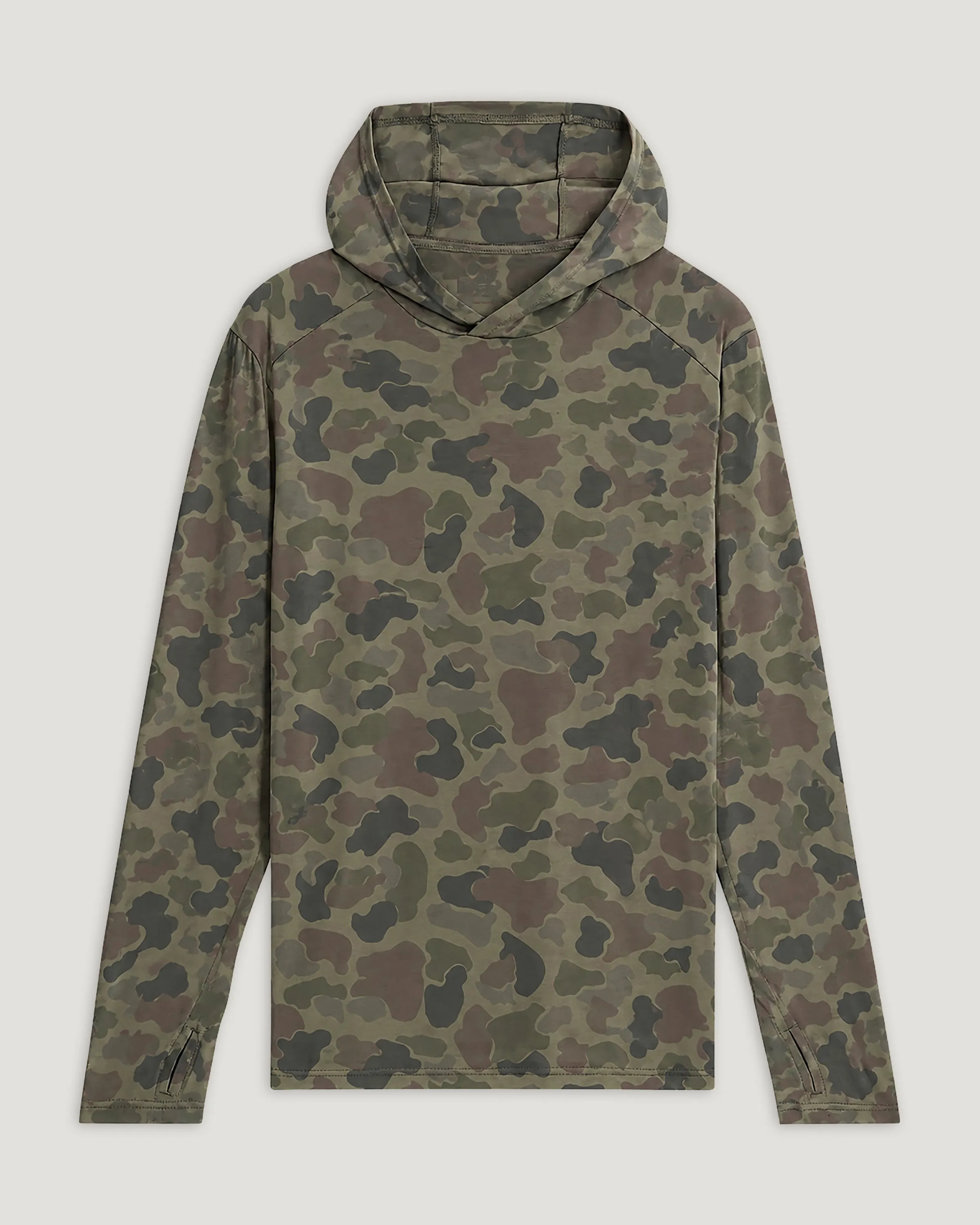 Men's Bamboo Shade Hoodie - Vintage Camo Oil Green sold by Free Fly Apparel