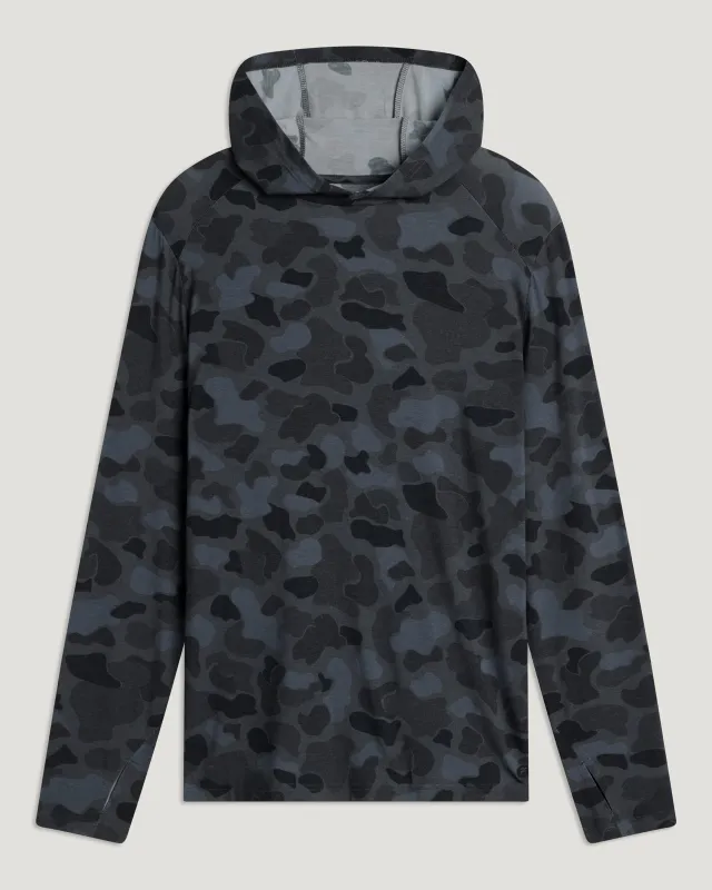 Men's Bamboo Shade Hoodie - Vintage Camo Black made by Free Fly Apparel