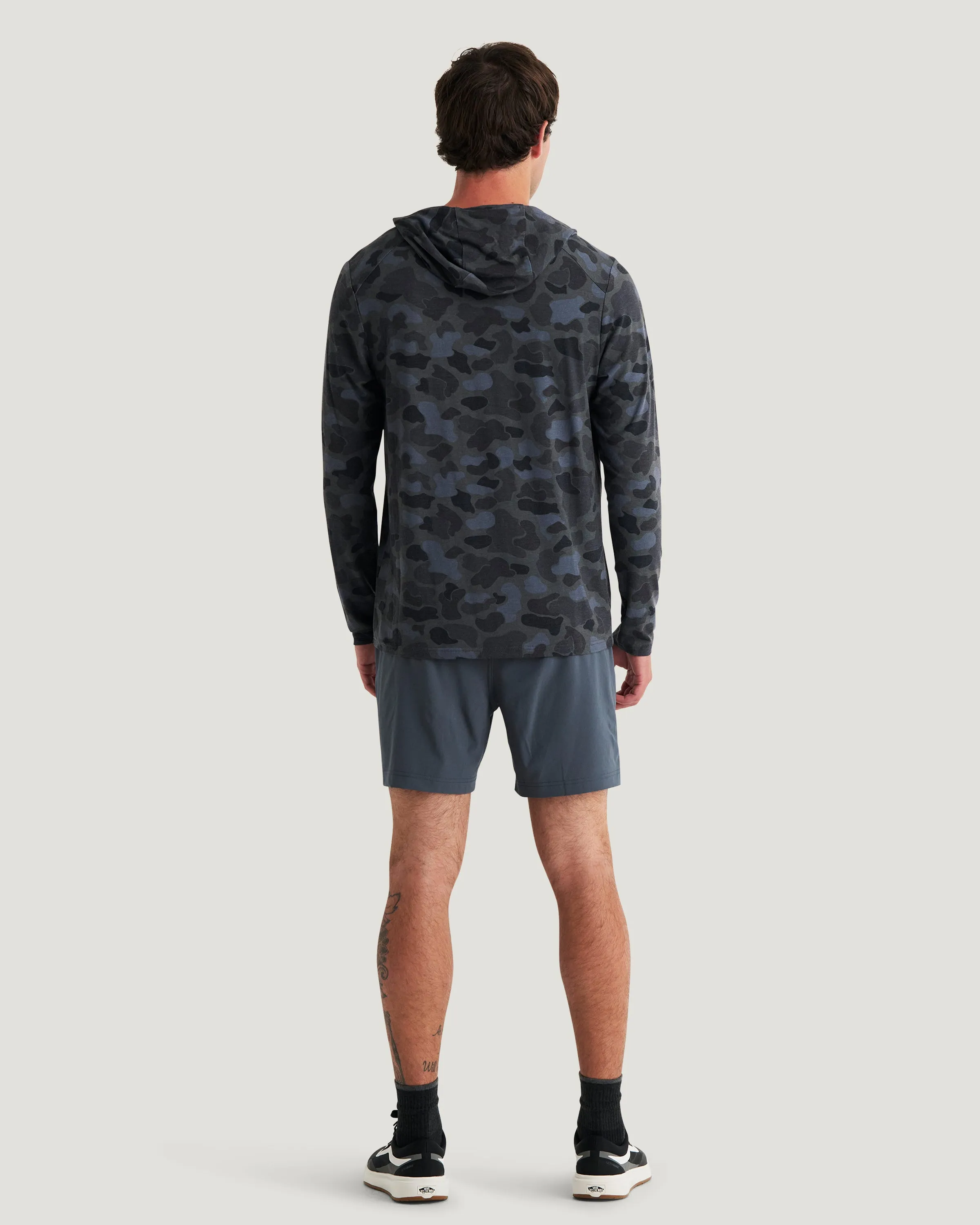 Men's Bamboo Shade Hoodie - Vintage Camo Black sold by Free Fly Apparel product image thumbnail 4