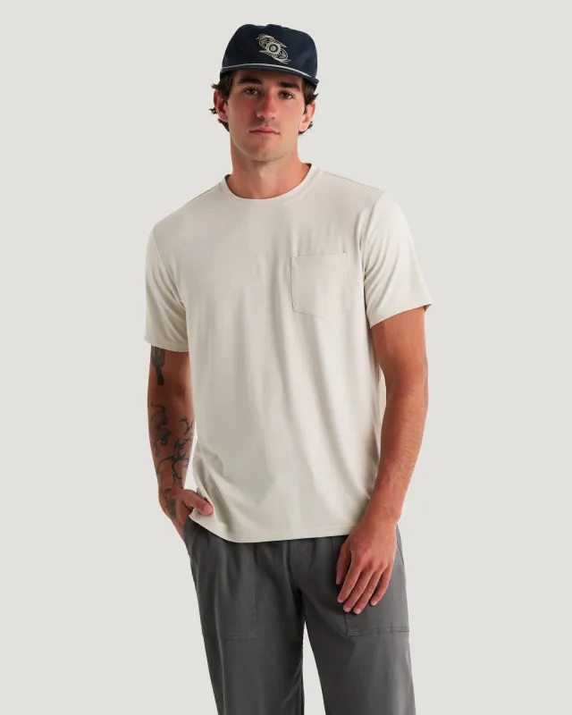Men's Bamboo Flex Pocket Tee - Birch made by Free Fly Apparel