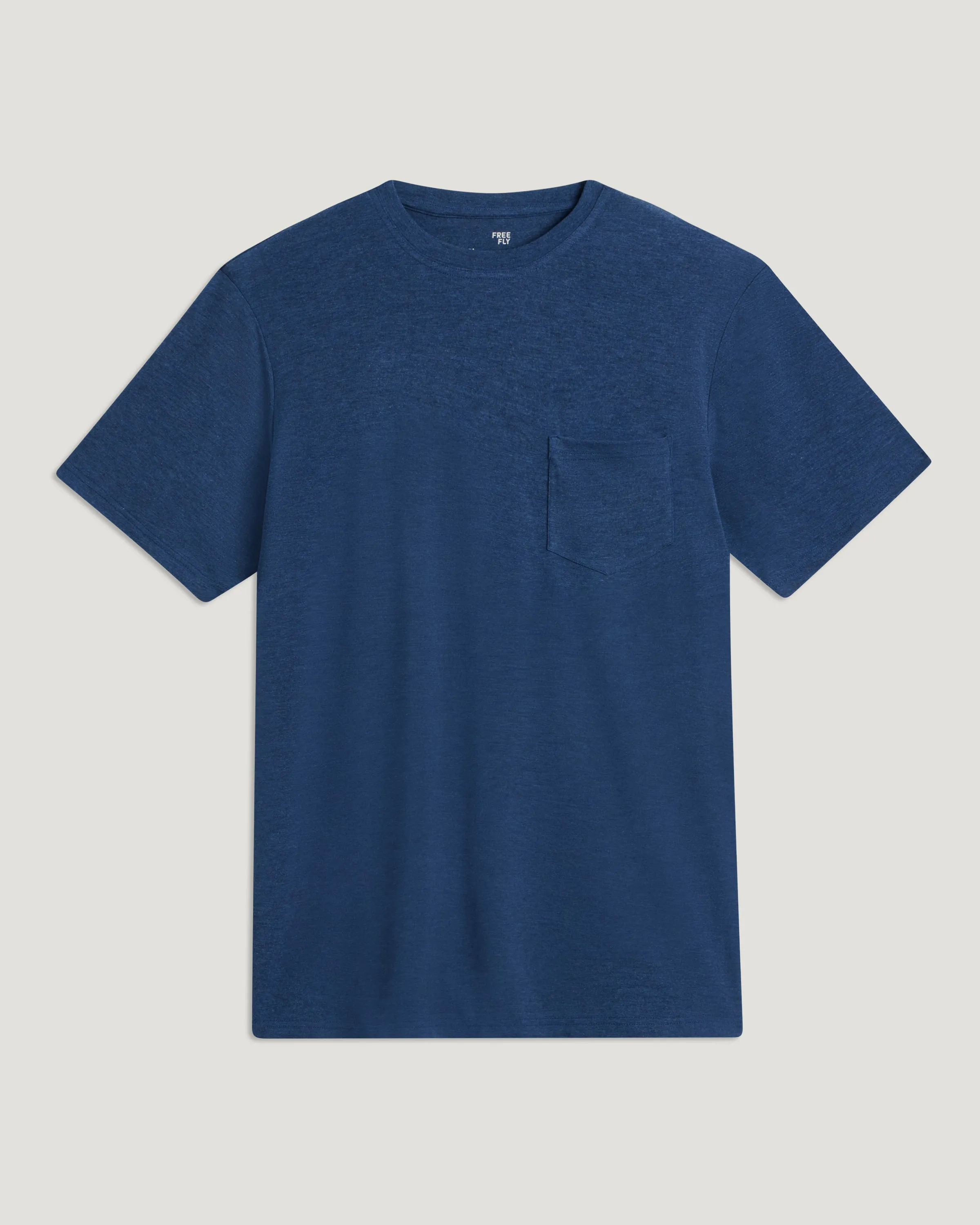 Men's Bamboo Flex Pocket Tee - Heather True Navy sold by Free Fly Apparel
