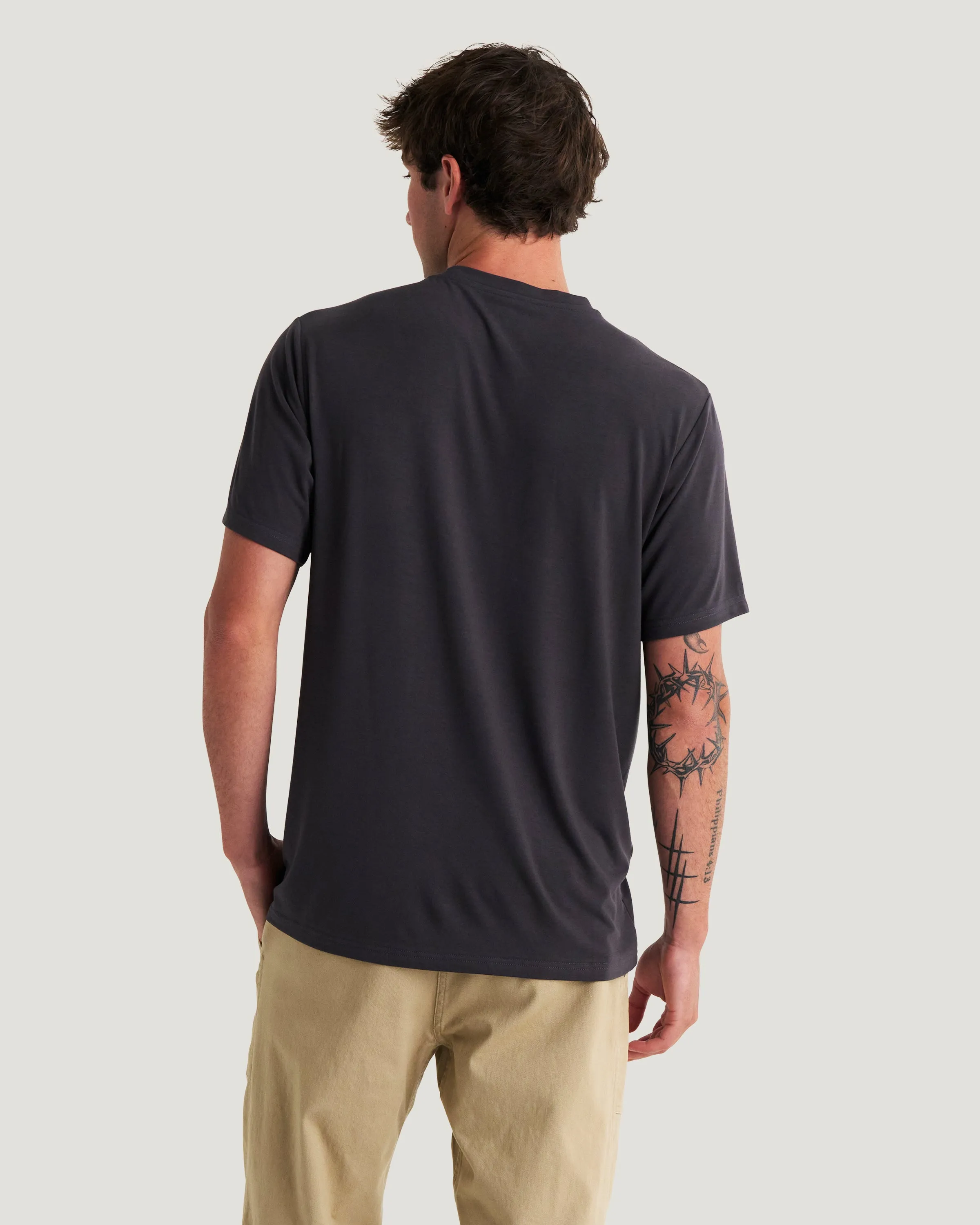 Men's Bamboo Flex Pocket Tee - Anthracite sold by Free Fly Apparel product image thumbnail 2