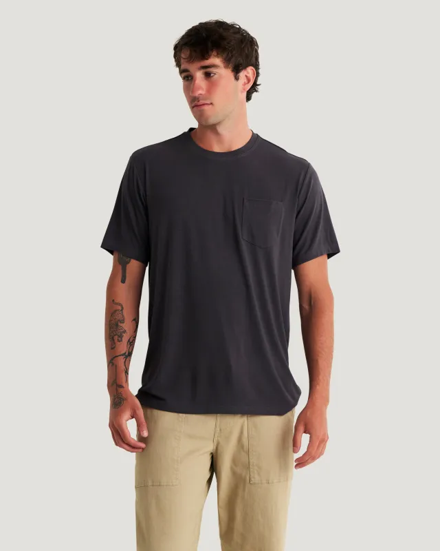 Men's Bamboo Flex Pocket Tee - Anthracite made by Free Fly Apparel