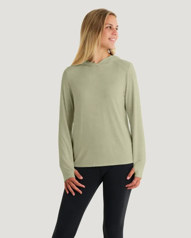 Women's Bamboo Shade Hoodie II - Tea made by Free Fly Apparel
