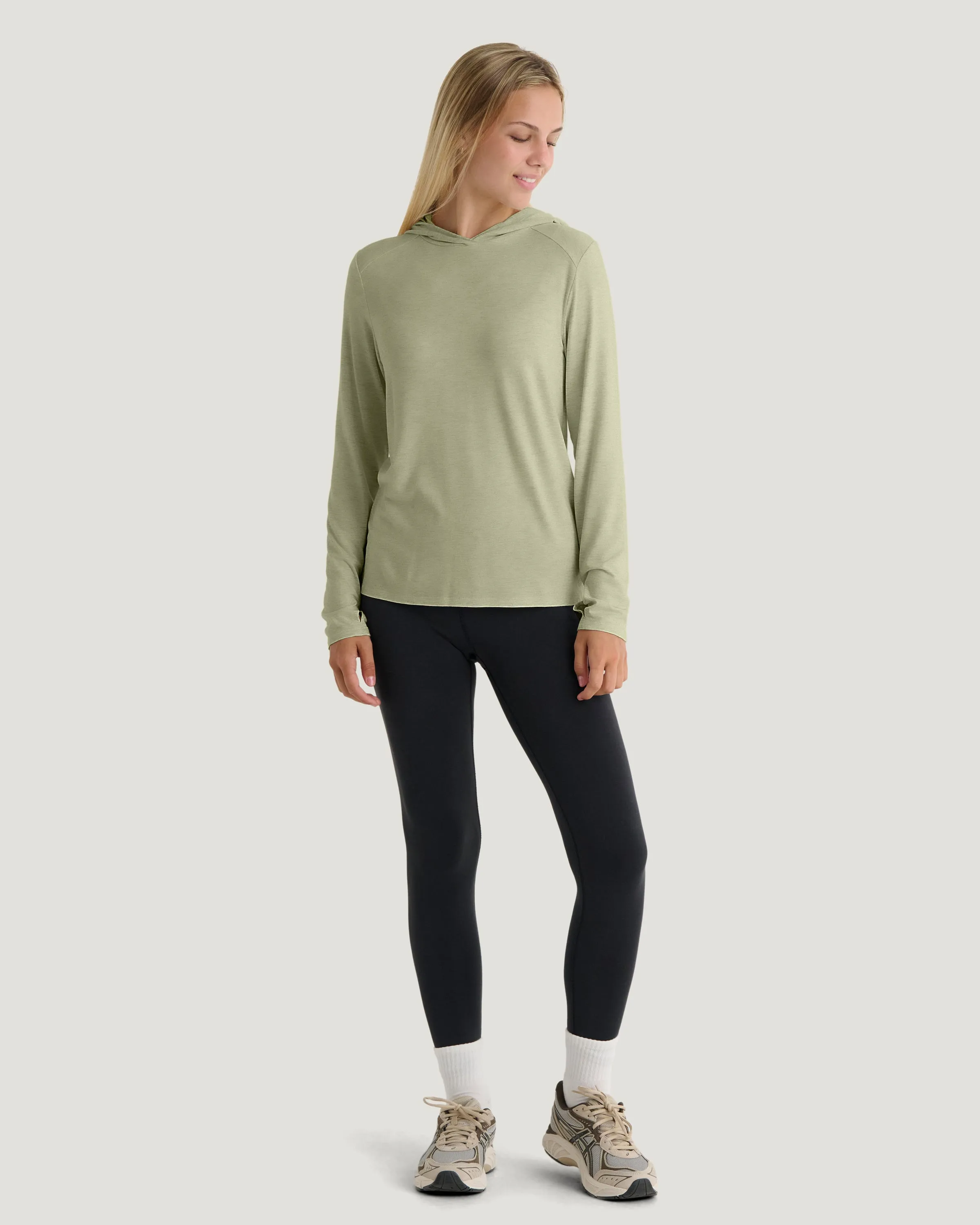 Women's Bamboo Shade Hoodie II - Tea sold by Free Fly Apparel product image thumbnail 3