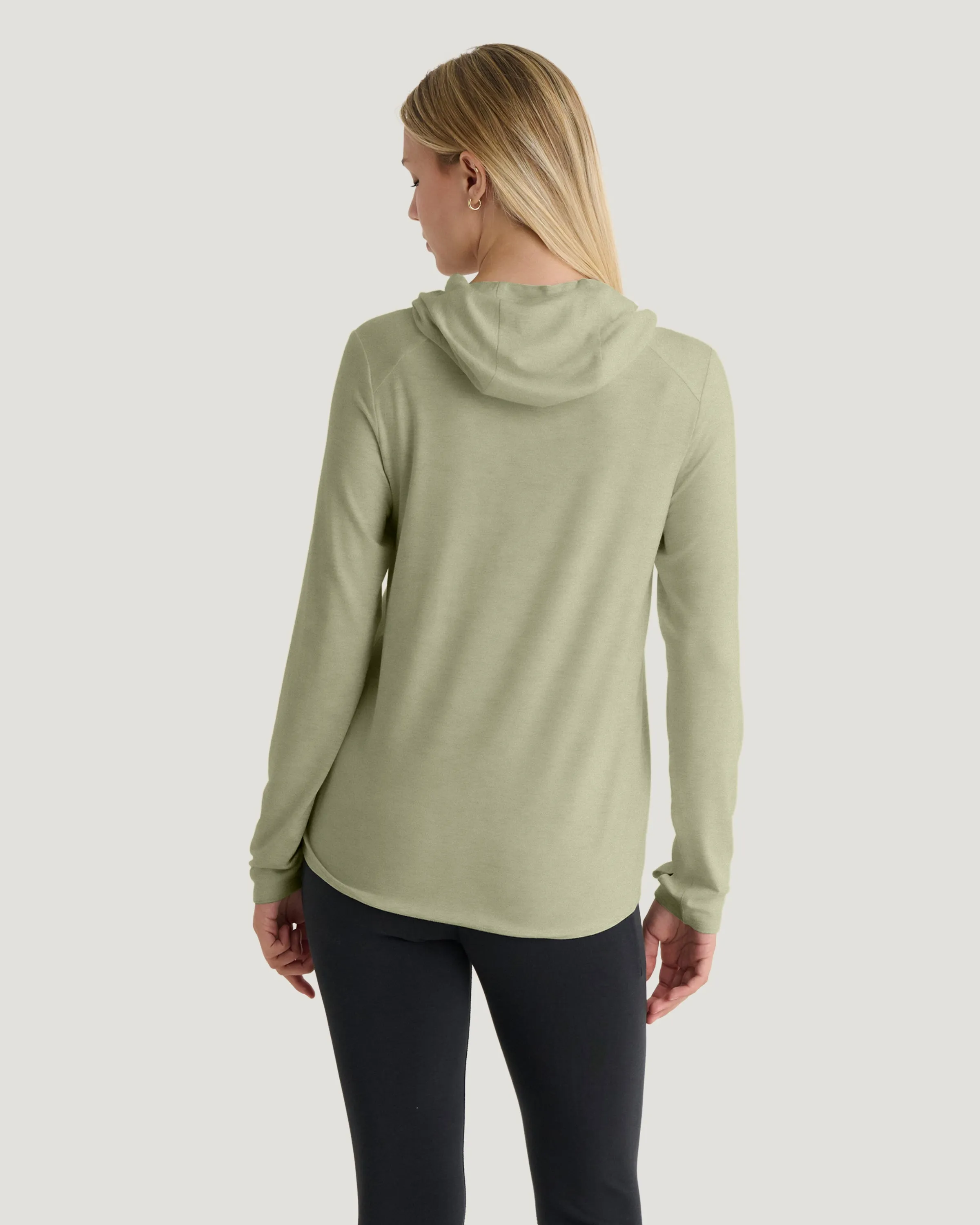 Women's Bamboo Shade Hoodie II - Tea sold by Free Fly Apparel product image thumbnail 2