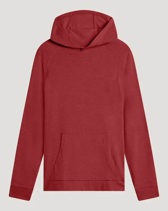 Men's Bamboo Lightweight Fleece Hoodie - Red Currant made by Free Fly Apparel
