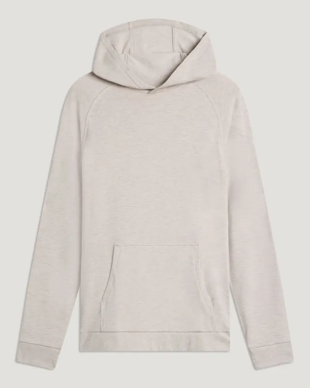 Men's Bamboo Lightweight Fleece Hoodie - Heather Desert Tan made by Free Fly Apparel