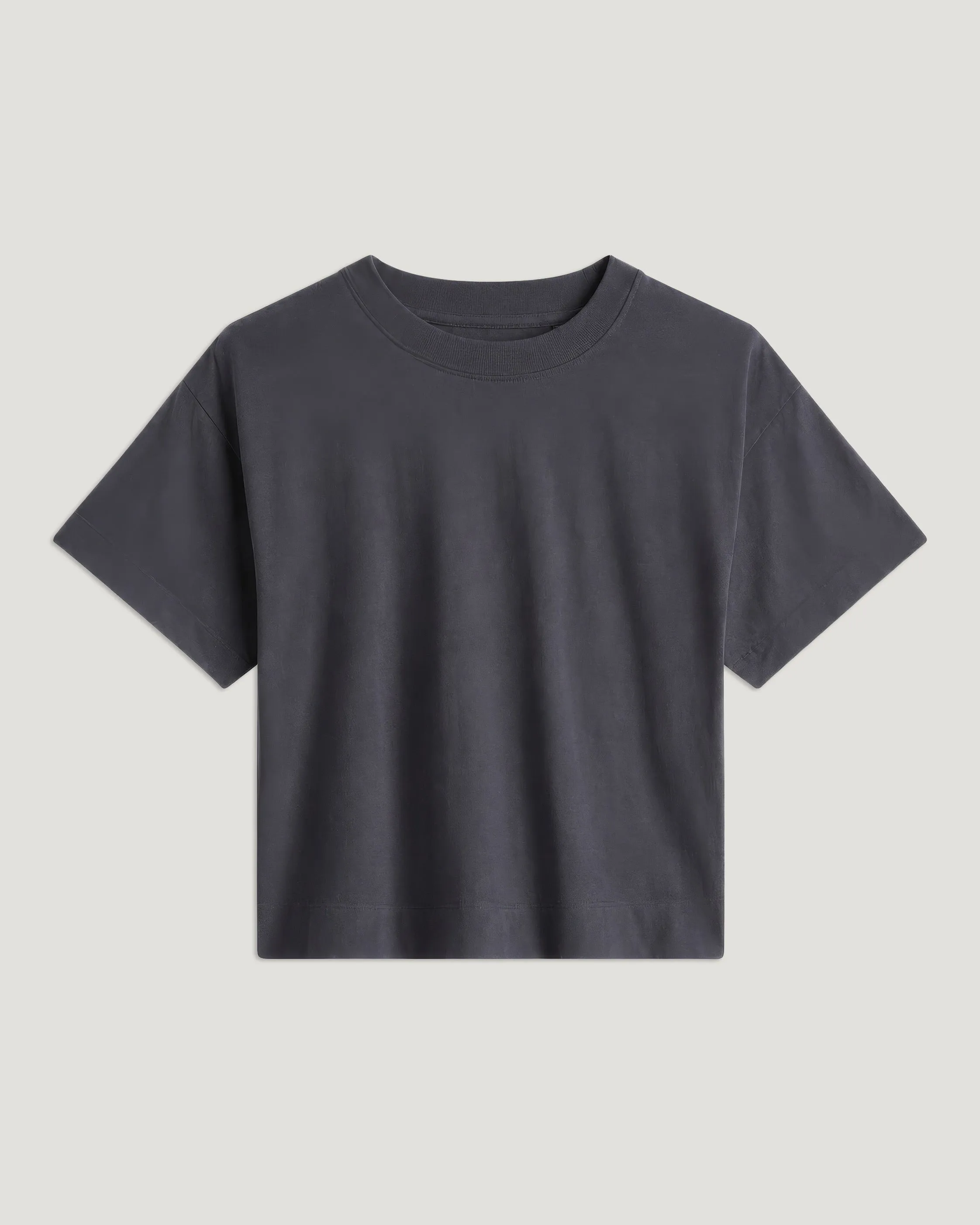 Women's Heavyweight Cotton Cropped Tee - Anthracite sold by Free Fly Apparel product image thumbnail 3
