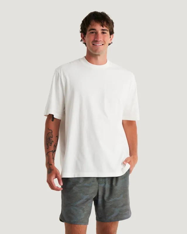 Men's Heavyweight Cotton Relaxed Tee - Bone made by Free Fly Apparel